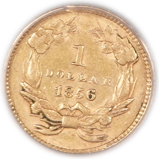 United States - 1856 Indian Princess Head Gold Dollar - Gold 900, 1.67 g (Approx. 1.50 g Pure Gold, Approx. 0.0484 ... - 1 1