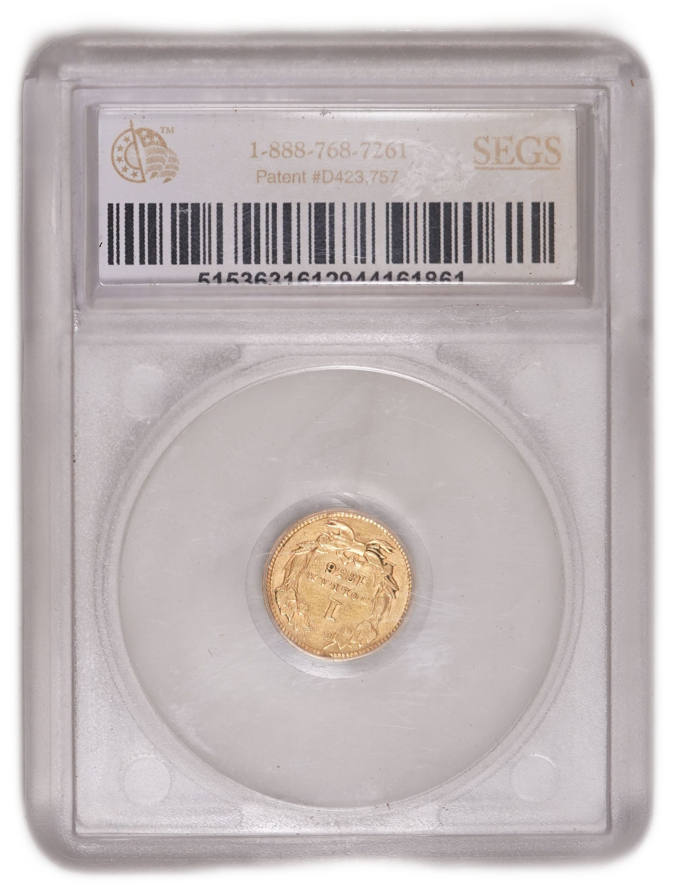 United States - 1856 Indian Princess Head Gold Dollar - Gold 900, 1.67 g (Approx. 1.50 g Pure Gold, Approx. 0.0484 ... - 1 3