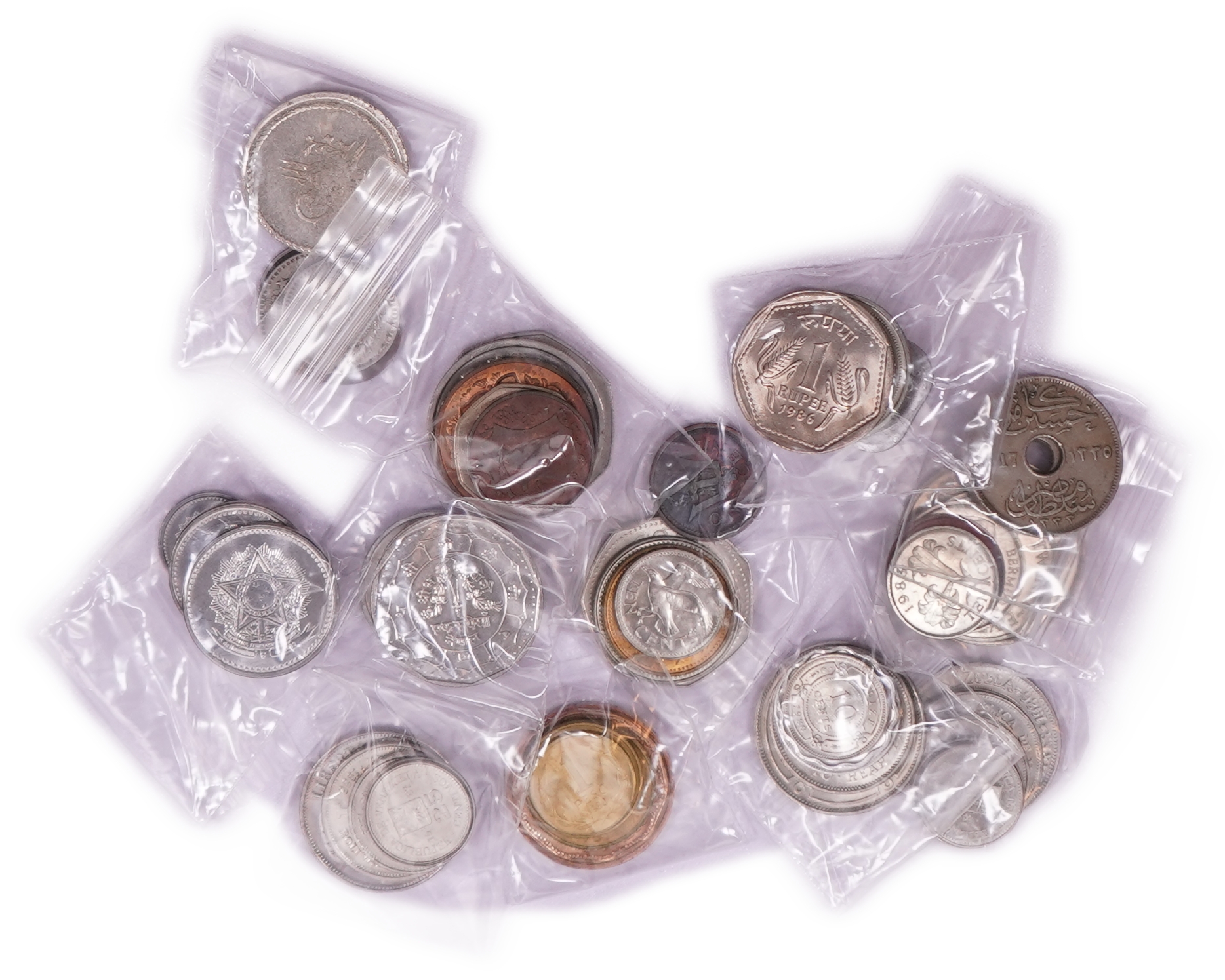 World - Group of Approx. 80 Coins from Various Countries, Dates and Denominations - 1 3