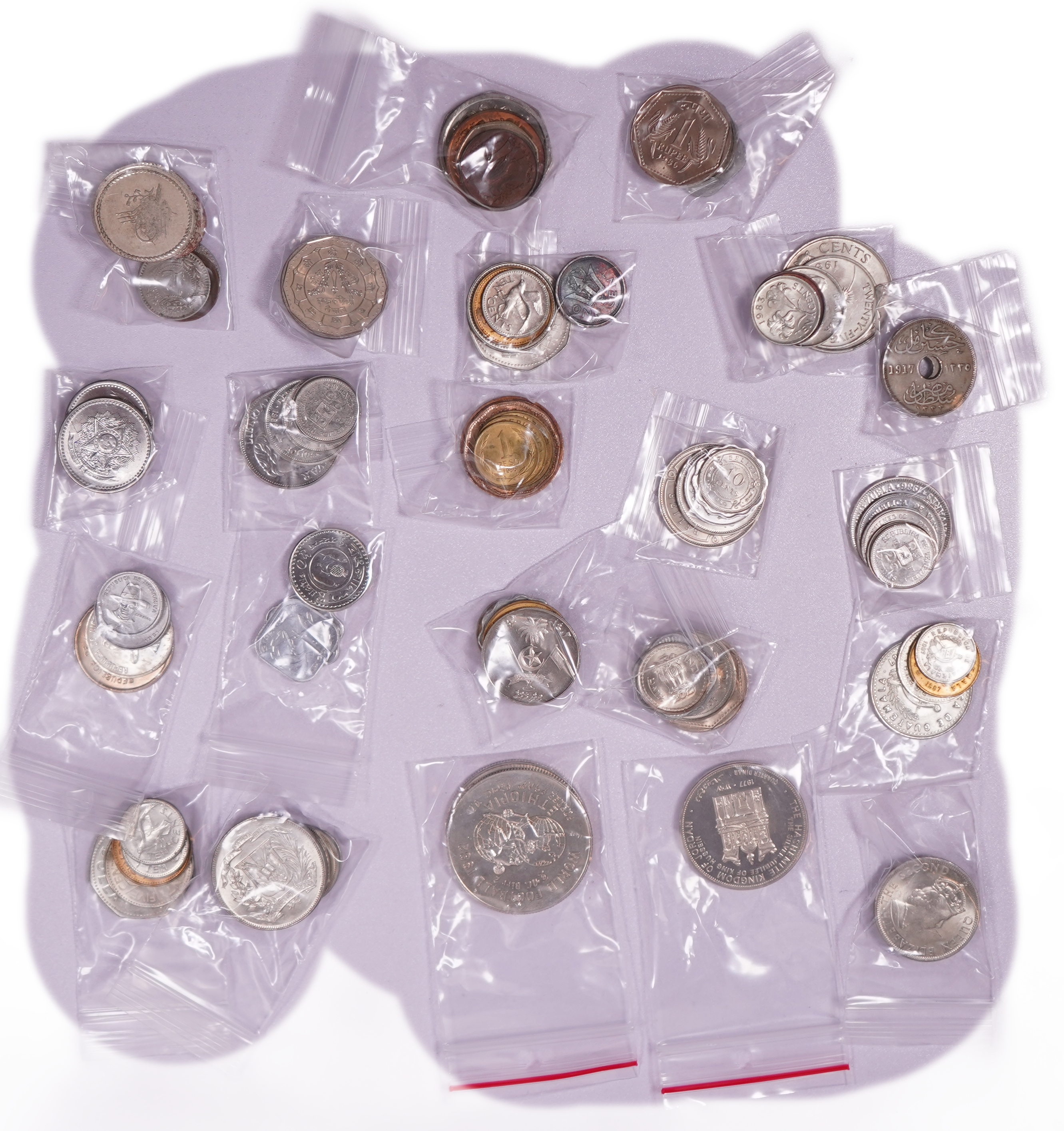 World - Group of Approx. 80 Coins from Various Countries, Dates and Denominations - 1 1