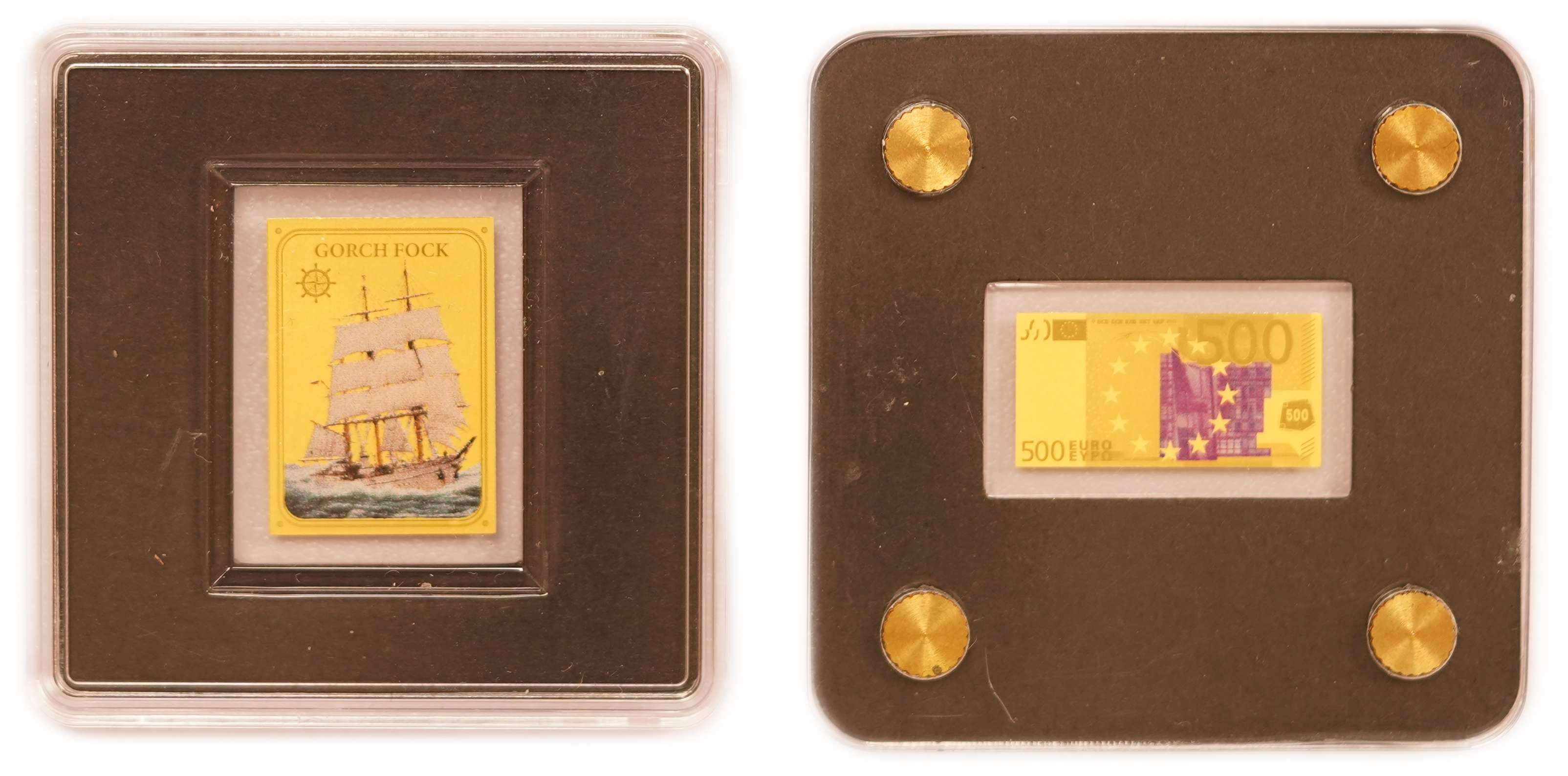Gold Bars and Coins - Lot of 7 Miniature Gold Pieces with Various Themes - Gold 999, 1/500oz Each (approx. 0.44g ... - 1 8
