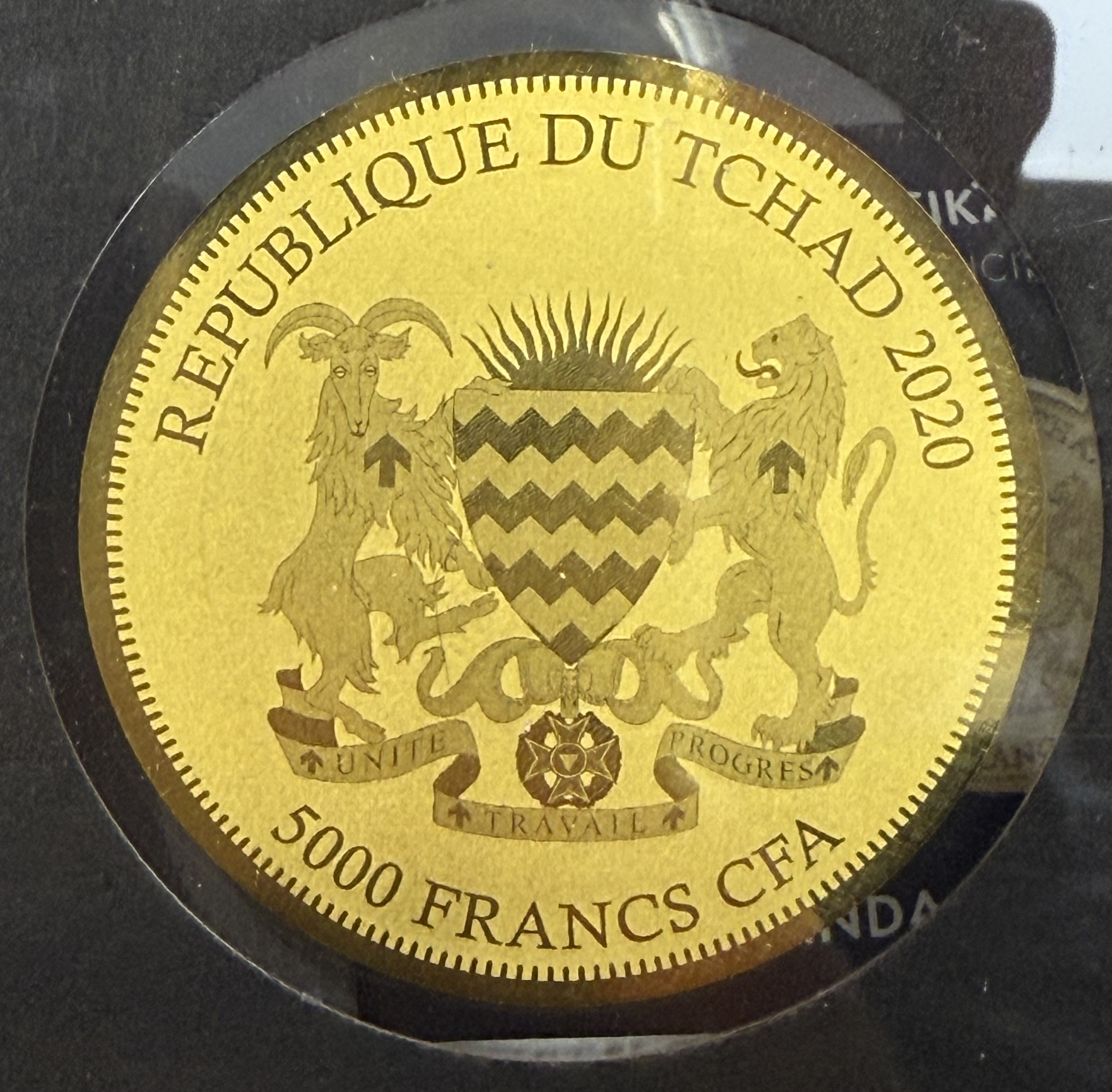 Chad - “Bullion Coins of the World” Series 2020 - 6 Gold .999 Coins - 5×5,000 CFA Francs and One 3,000 CFA Francs - ... - 1 8