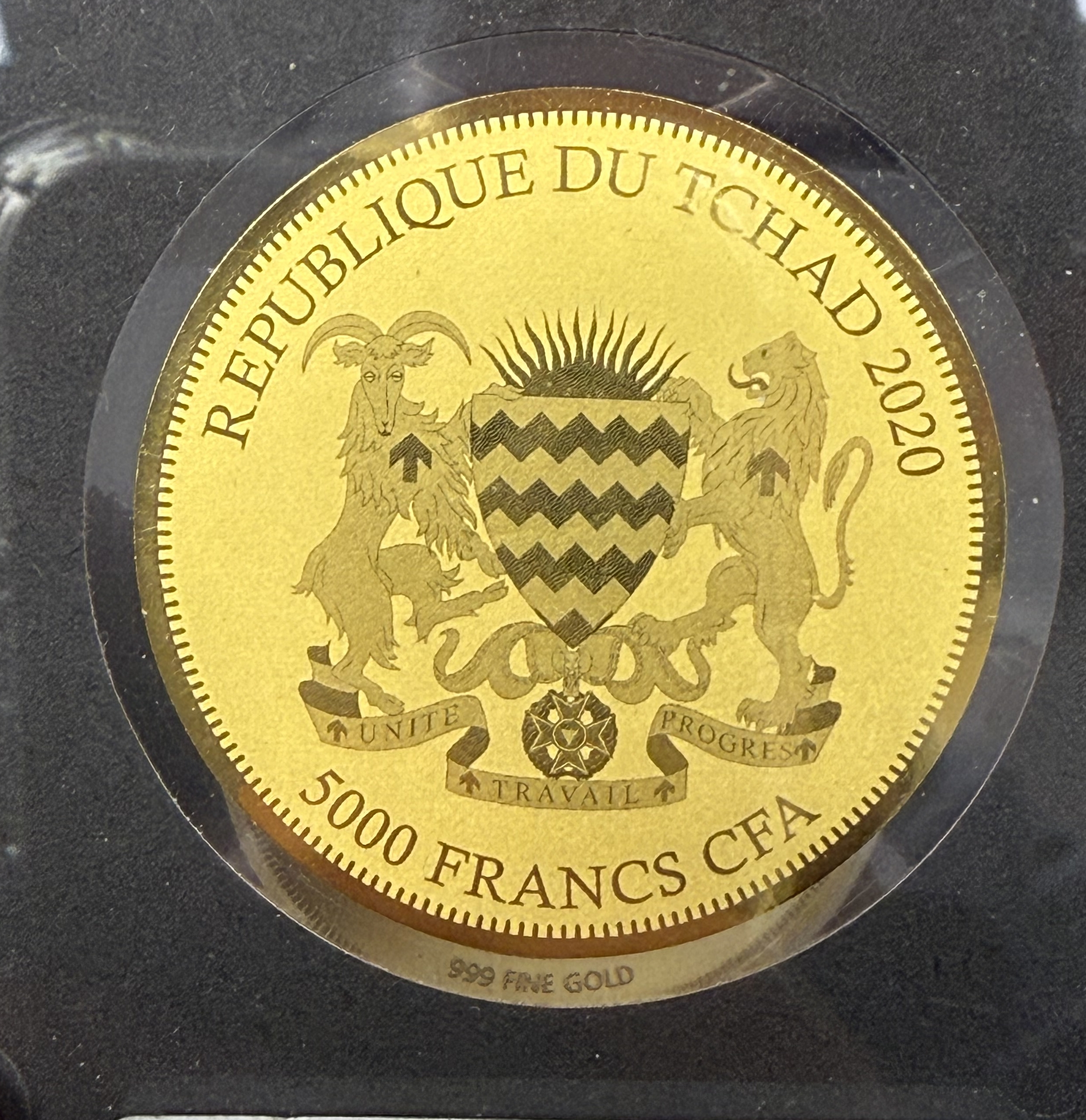 Chad - “Bullion Coins of the World” Series 2020 - 6 Gold .999 Coins - 5×5,000 CFA Francs and One 3,000 CFA Francs - ... - 1 16