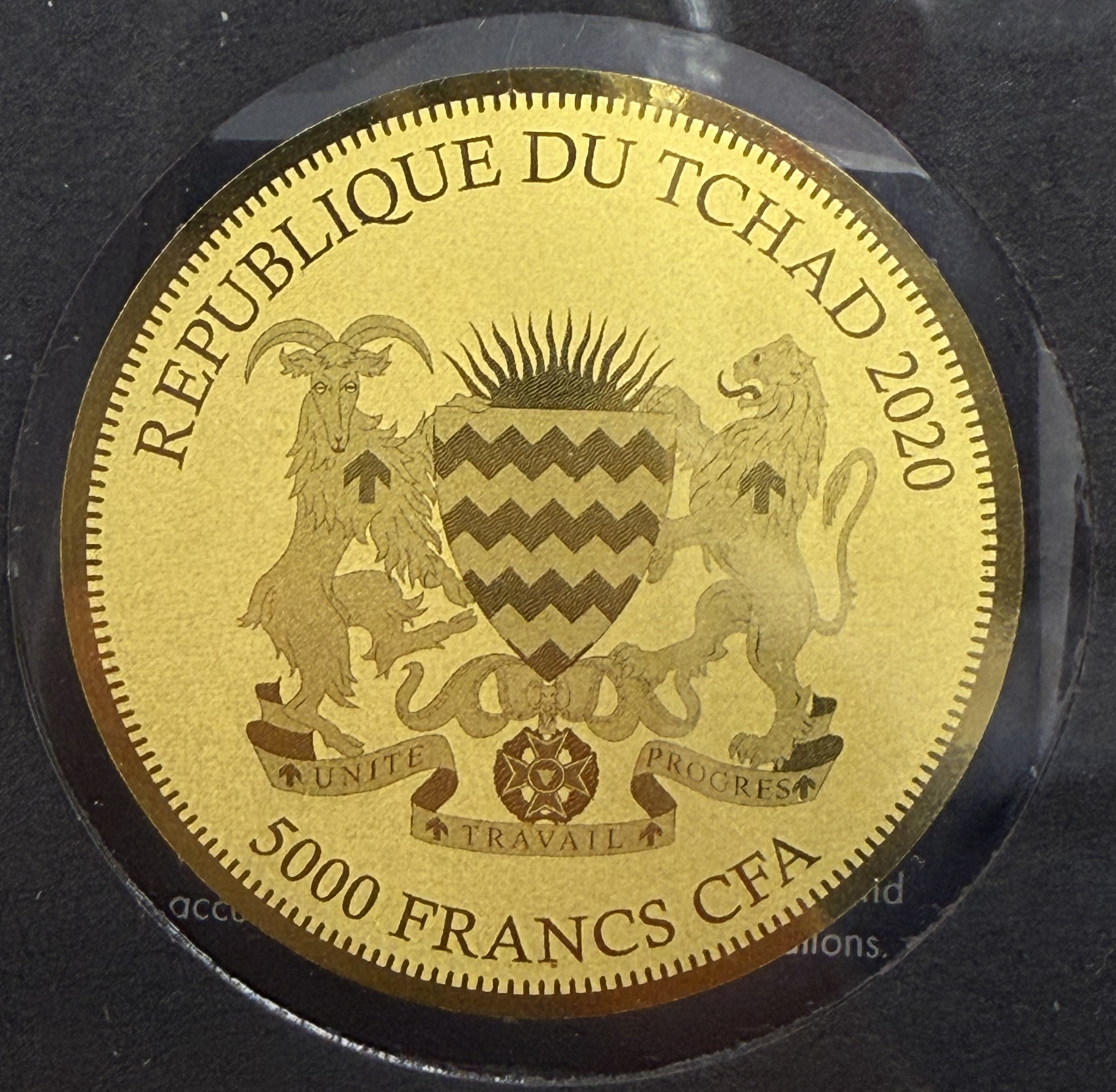 Chad - “Bullion Coins of the World” Series 2020 - 6 Gold .999 Coins - 5×5,000 CFA Francs and One 3,000 CFA Francs - ... - 1 6