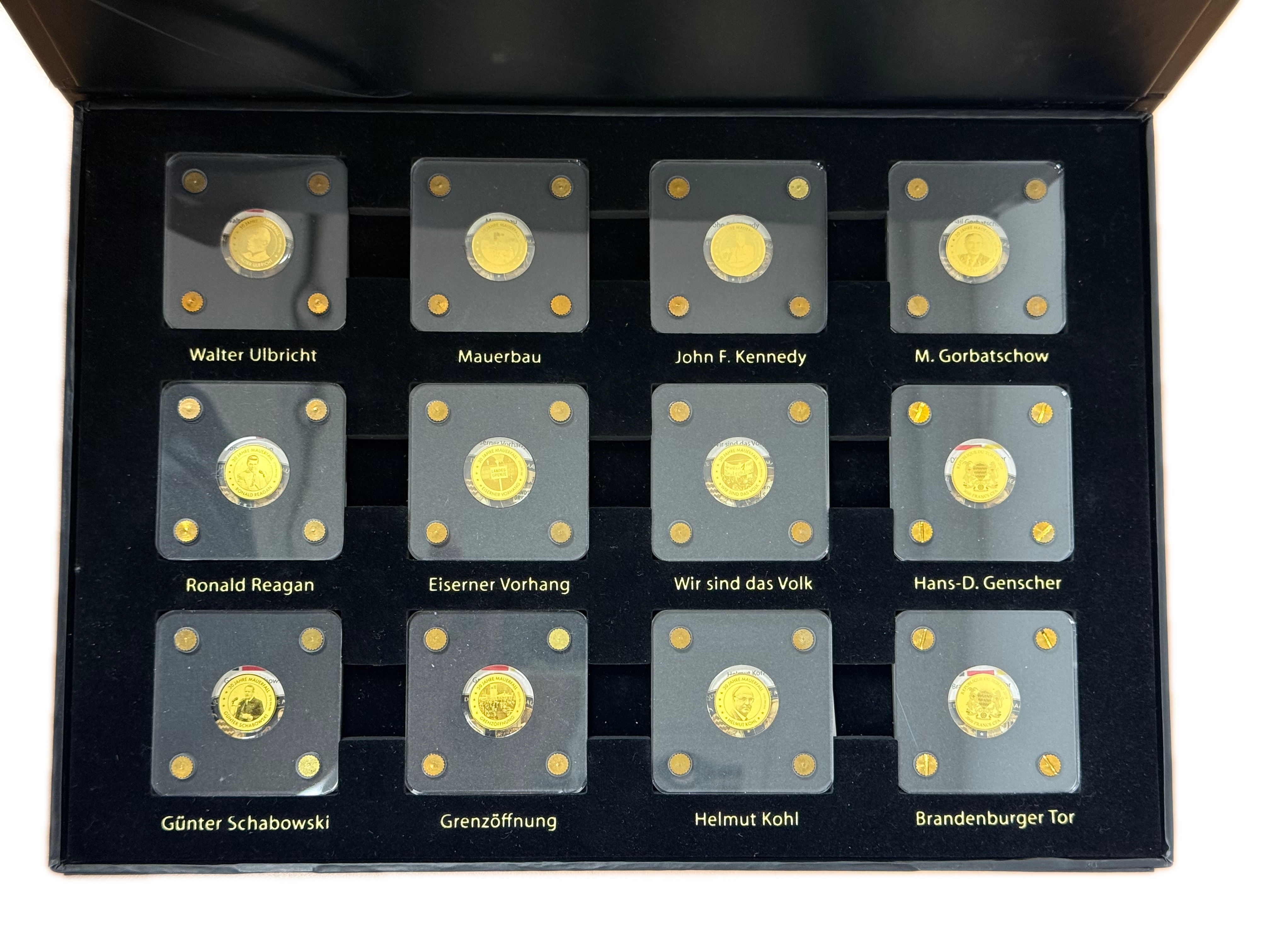 Chad - “30 Years Since the Fall of the Berlin Wall” Series - 12×3,000 CFA Franc Gold Coins - .999 Gold ...