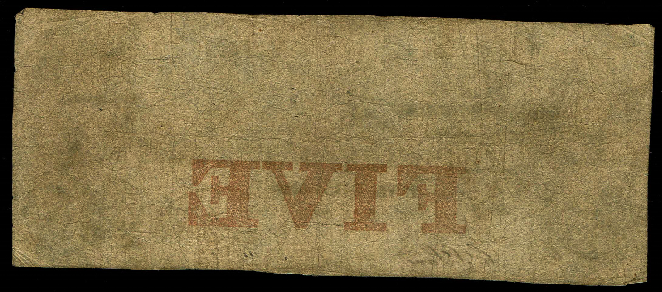 United States - Massachusetts - 5 Dollars 1852 - The Cochituate Bank, Boston - Early Private Banknote - 1 1