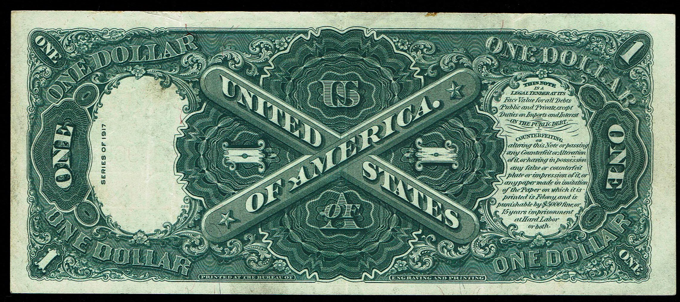 United States - 1 Dollar 1917 - Legal Tender Note, Red Seal - Speelman-White Signatures - 1 1