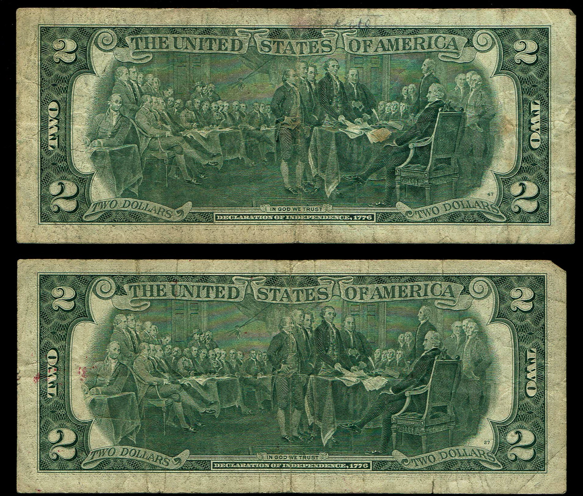 United States - Lot of 6 2 Dollar Banknotes 1976 - Fine-Very Fine - 1 5