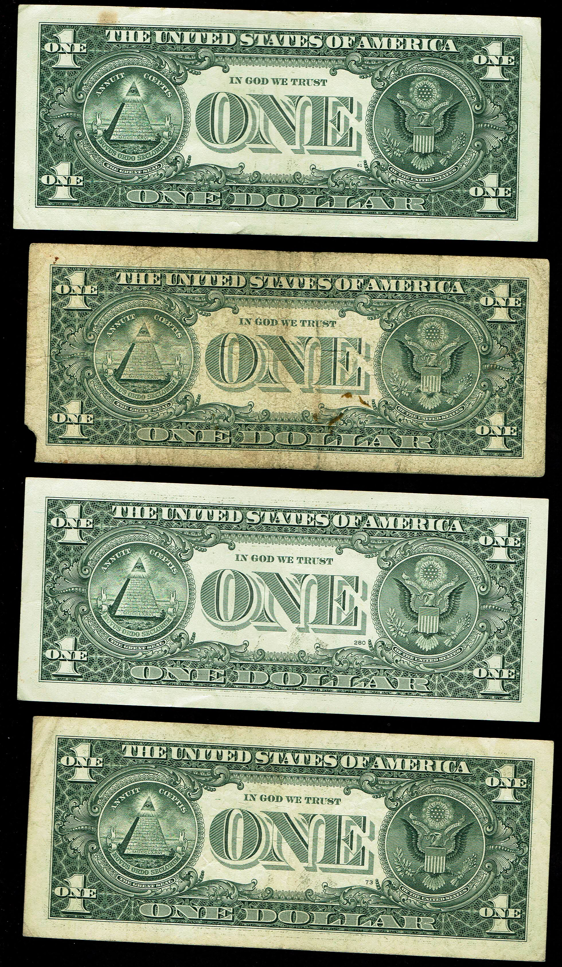 United States - Lot of 27 1 Dollar Banknotes - Various Conditions - 1 10