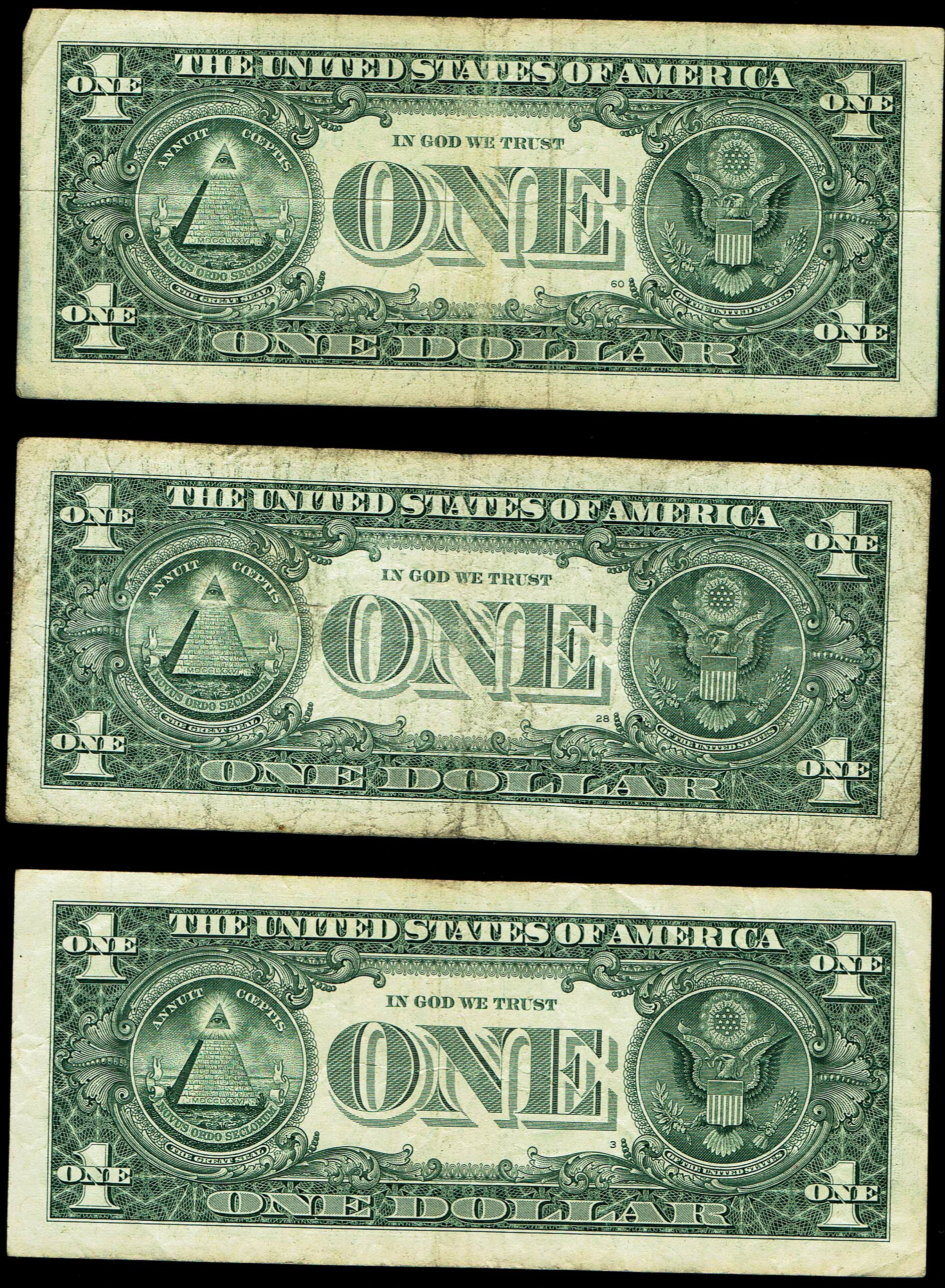 United States - Lot of 27 1 Dollar Banknotes - Various Conditions - 1 20