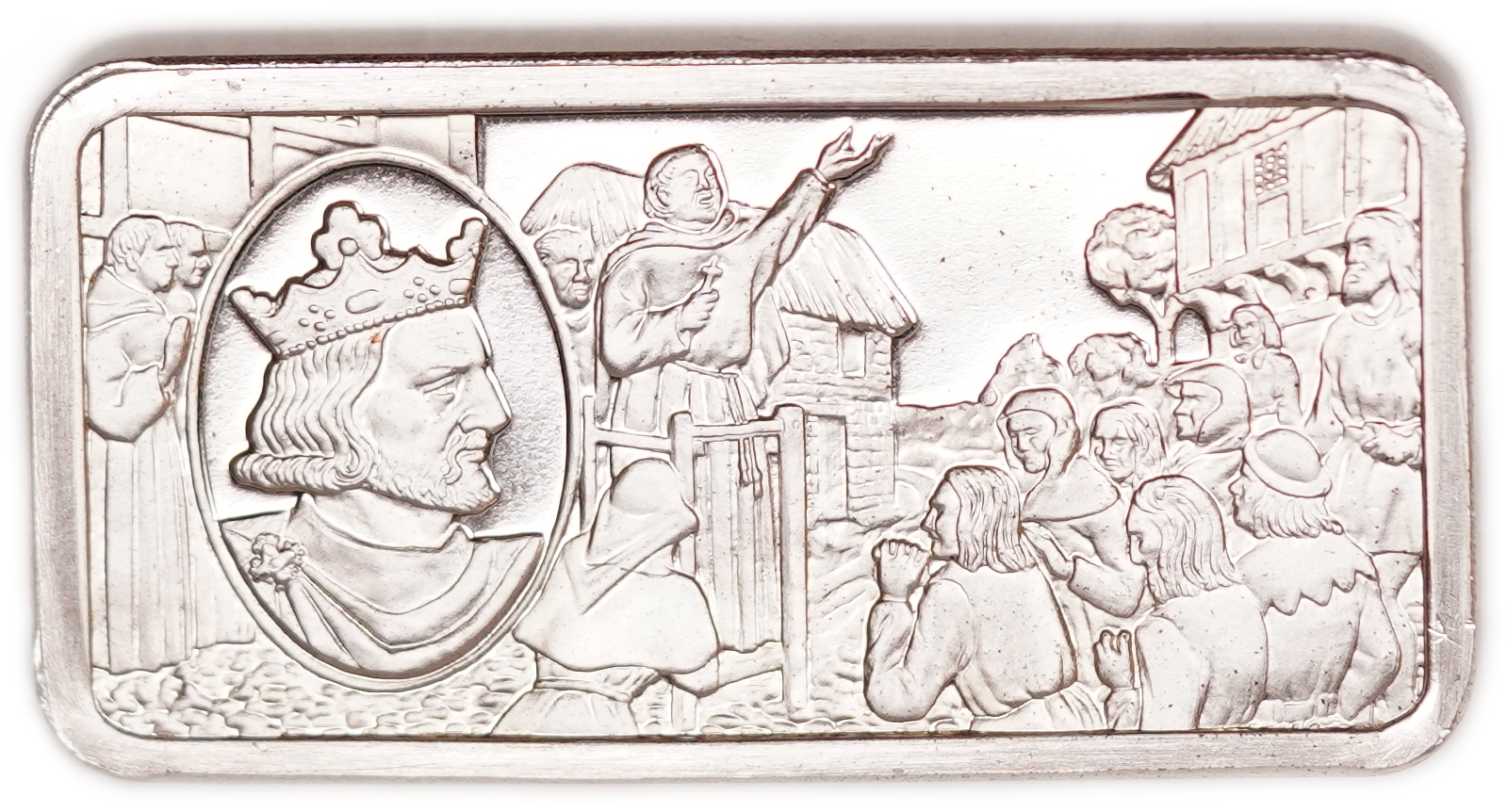 Great Britain - Sterling Silver Ingot “Henry III - Friars Preaching in a Village Street” - 1,000 Years of British ... - 1 0