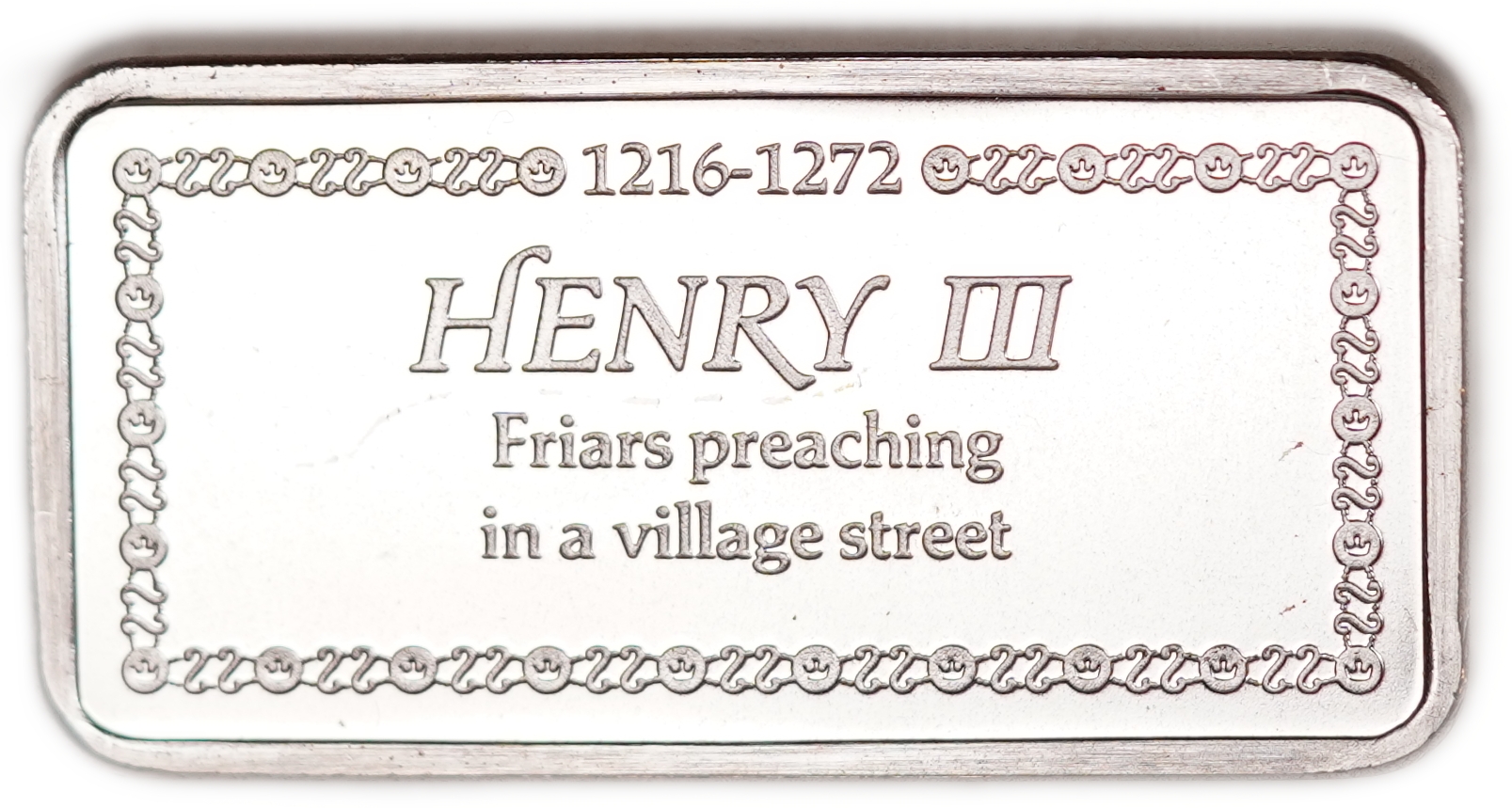 Great Britain - Sterling Silver Ingot “Henry III - Friars Preaching in a Village Street” - 1,000 Years of British ... - 1 1