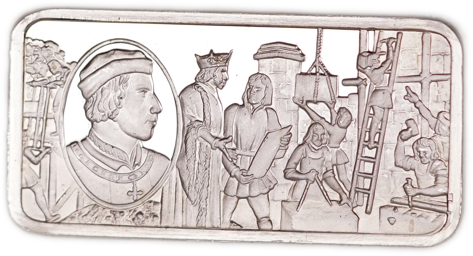 Great Britain - Sterling Silver Ingot “Henry VI - The Building of Eton and King’s College Cambridge” - 1,000 Years ... - 1 0