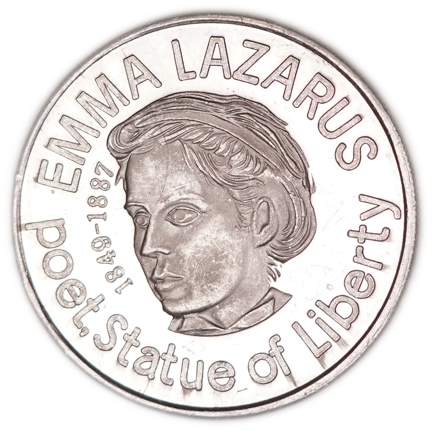 Judaica / Zionism - Lot of 5 Medals and Medallions - Emma Lazarus and the Statue of Liberty, Chaim Weizmann, Anne ... - 1 10