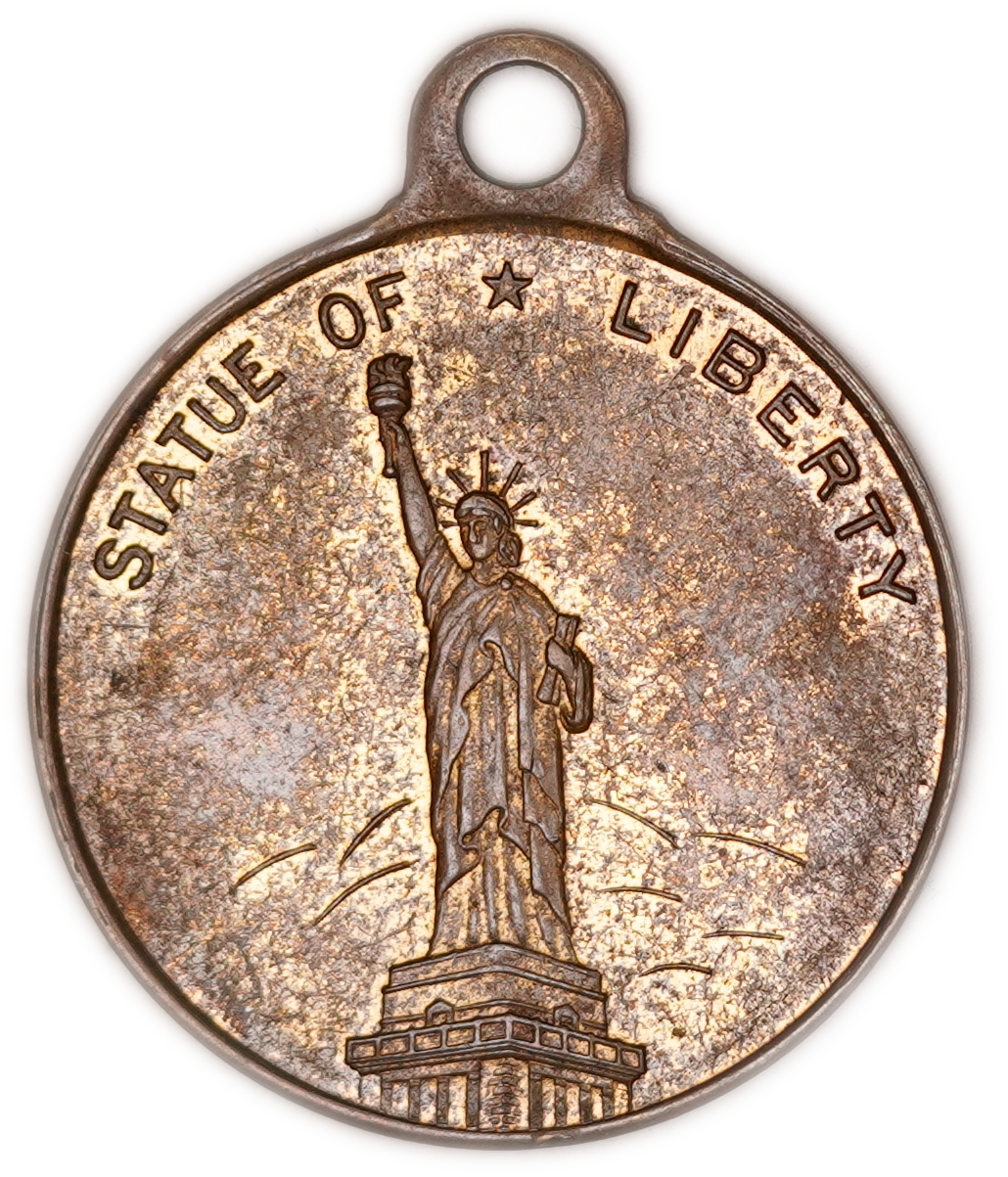 Judaica / Zionism - Lot of 5 Medals and Medallions - Emma Lazarus and the Statue of Liberty, Chaim Weizmann, Anne ... - 1 4