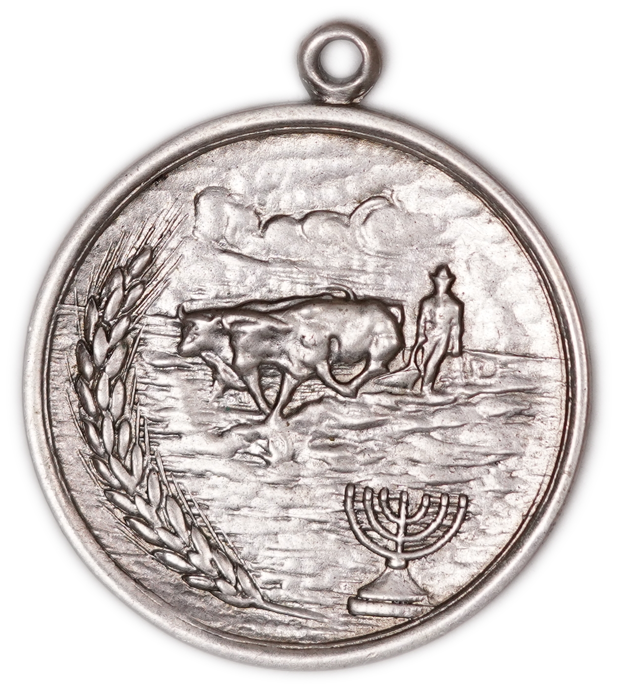 Judaica / Zionism - Argentina - 50th Anniversary of Rivera and the Jewish Colonies Pendant Medal, 1905-1955, .900 ... - 1 0