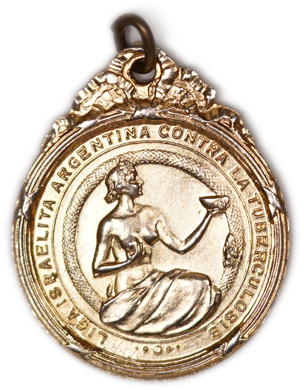 Judaica / Zionism - Argentina - 50th Anniversary Pendant Medal of the Liga Israelita Argentina Contra la ... - 1 0