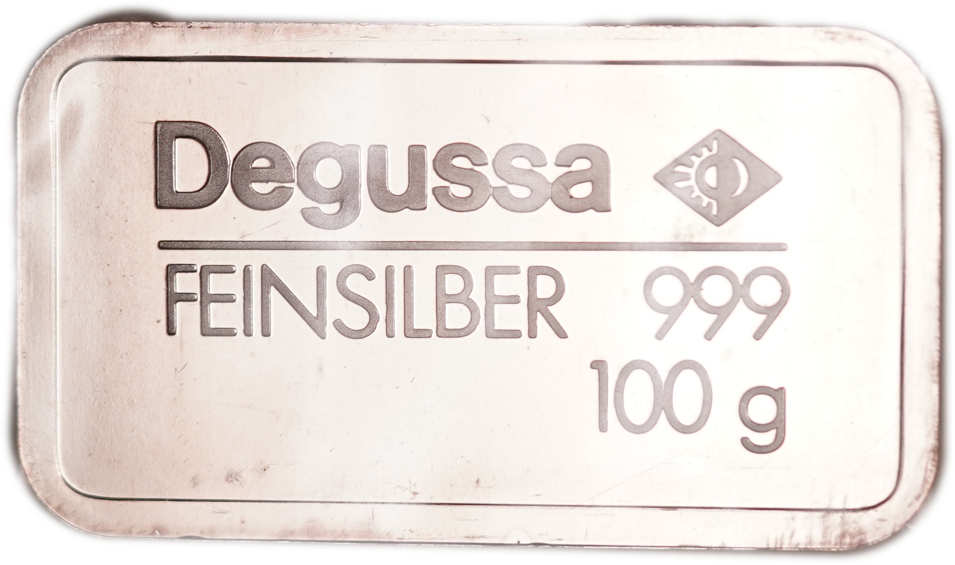 Germany - Degussa Silver Bar - .999 Silver, 100 g (3.215 Troy Ounces) - 1 0