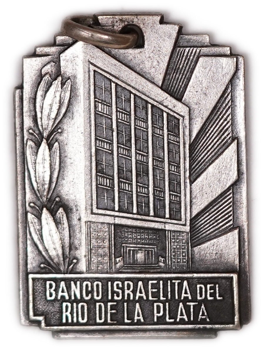 Judaica / Zionism - Argentina - 1954 Medal - Banco Israelita del Río de la Plata - Inauguration of the New Building ... - 1 0