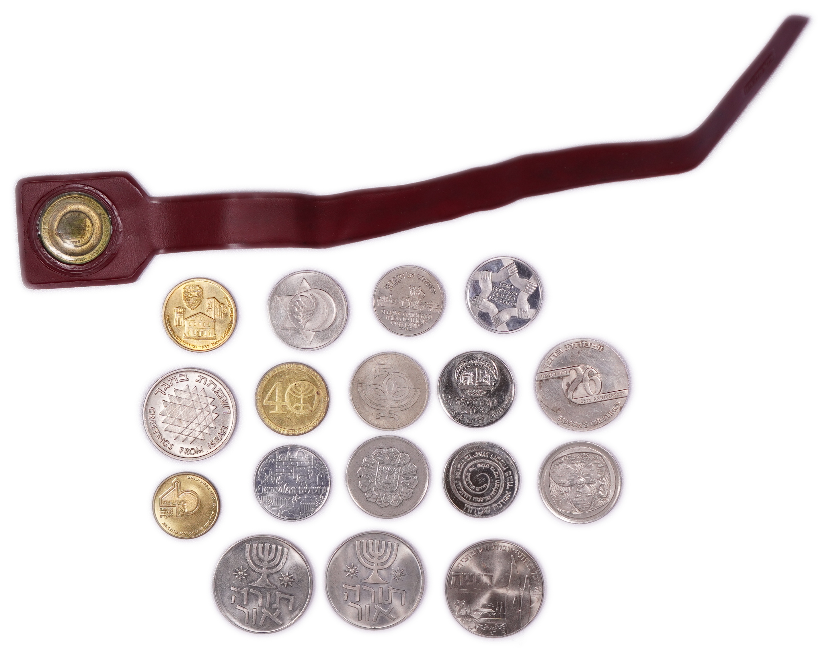 Israel - Group of 18 Israel Government Coins and Medals Corporation Tokens with Original Carrying Holder - 1 1