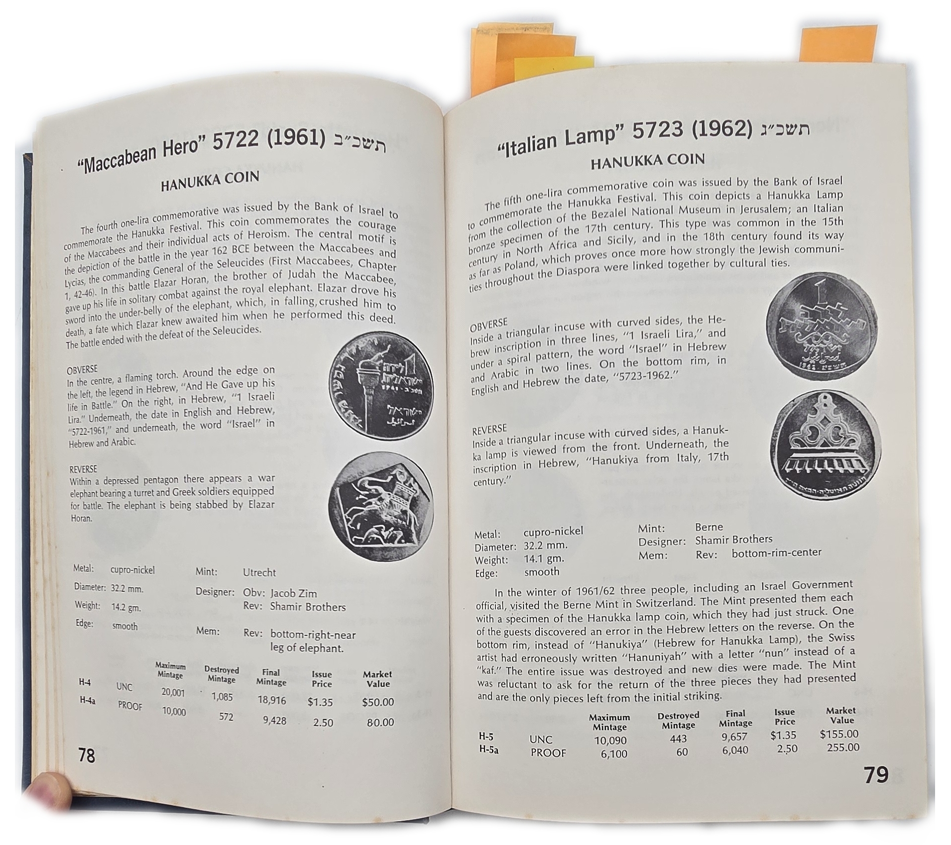 Numismatic Literature - "Israel's Money & Medals 1948/1973" Hardcover Catalog, Published by A.H. Kagan Ltd. - 1 10