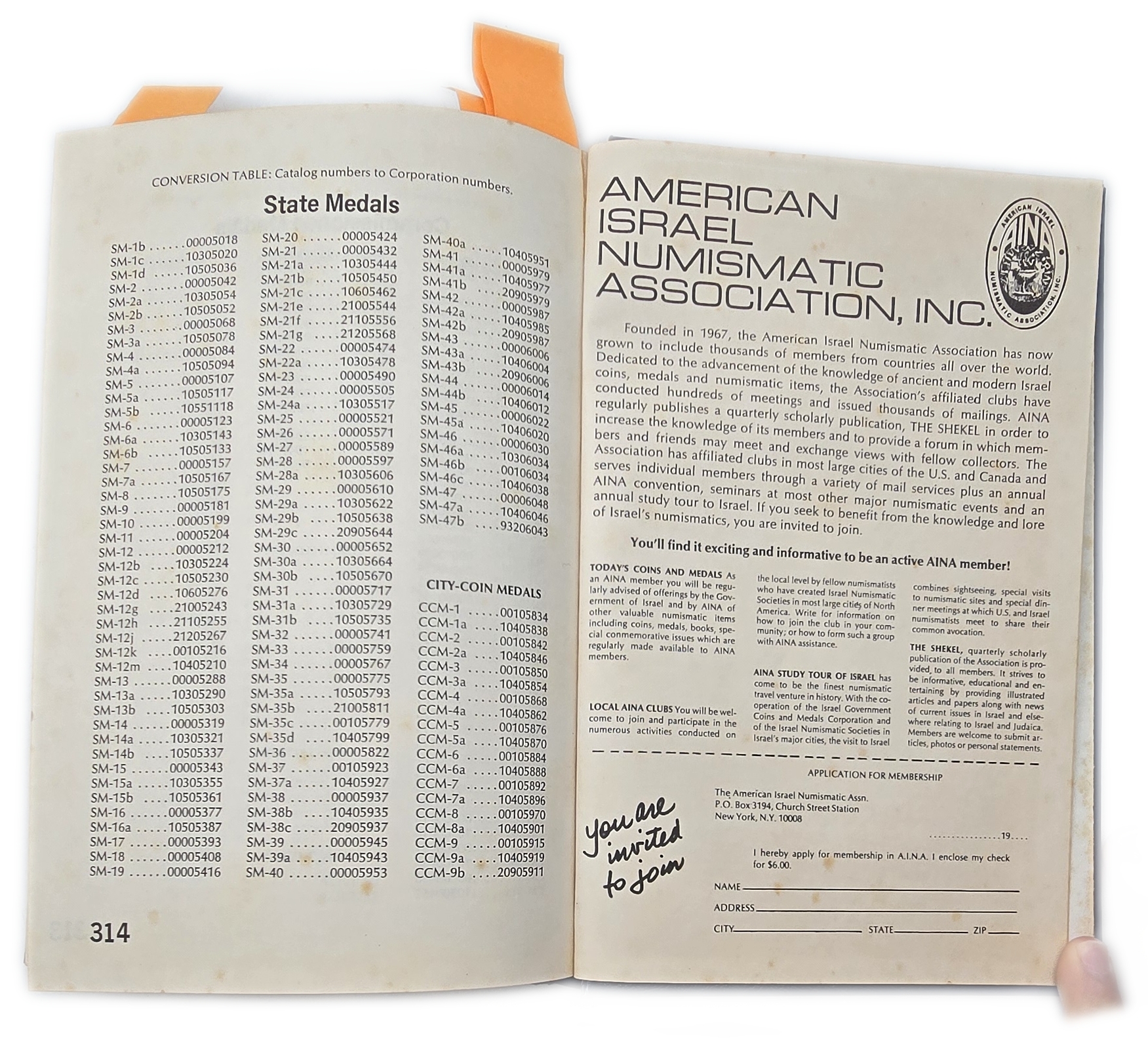 Numismatic Literature - "Israel's Money & Medals 1948/1973" Hardcover Catalog, Published by A.H. Kagan Ltd. - 1 2