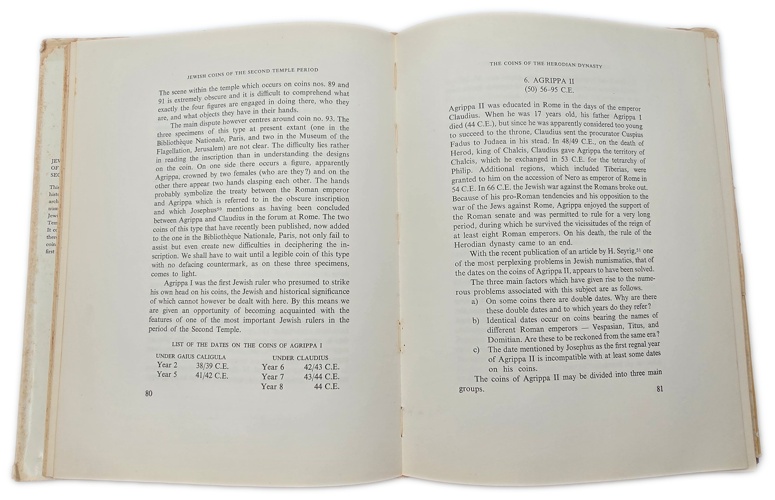 Numismatic Literature - Jewish Coins of the Second Temple Period by Ya'akov Meshorer, Hardcover - 1 4