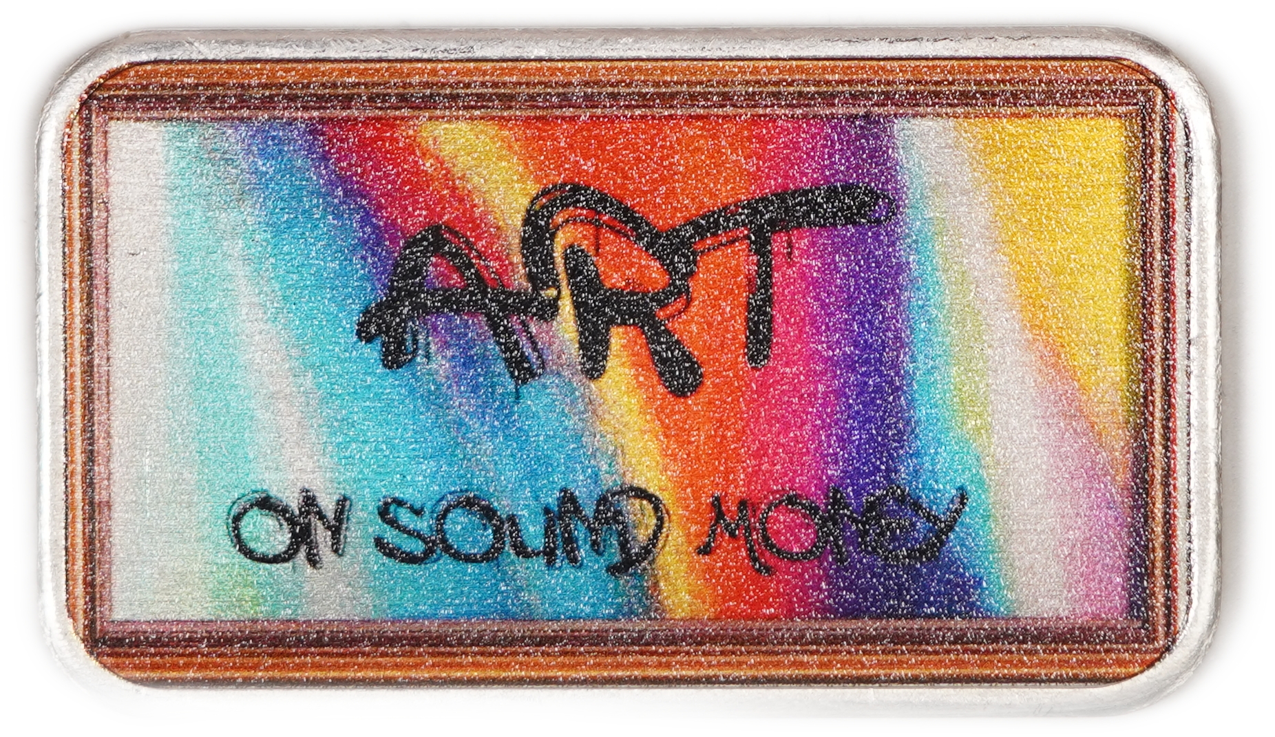Colorized Art Silver Bar - “ART ON SOUND MONEY” - .999 Silver, 1 Troy Ounce (31.1 g), Limited Edition of Only 199 ...