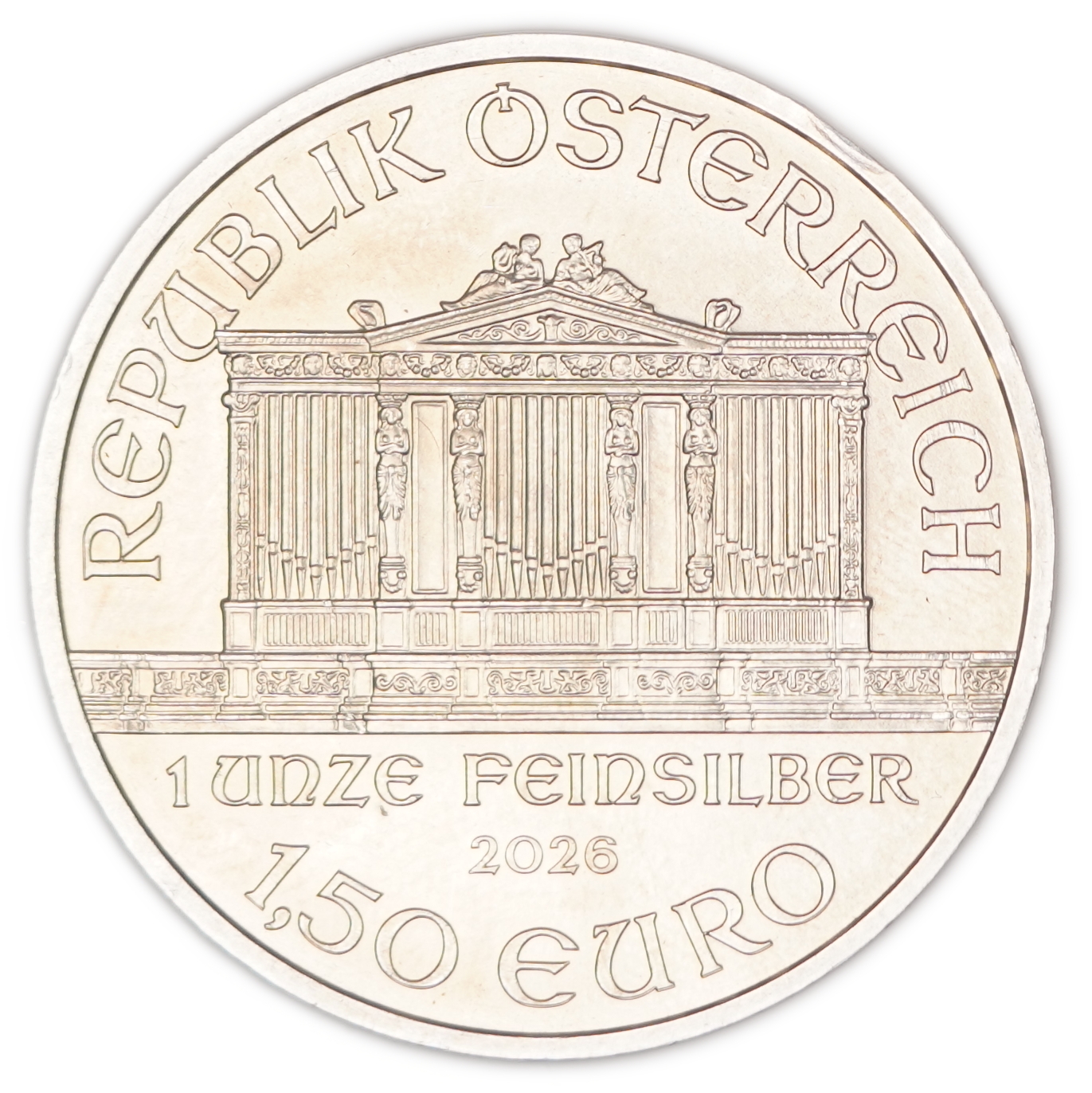 Austria - 1.50 Euro 2026 - Vienna Philharmonic - .999 Silver, 1 Troy Ounce (31.1 g)
