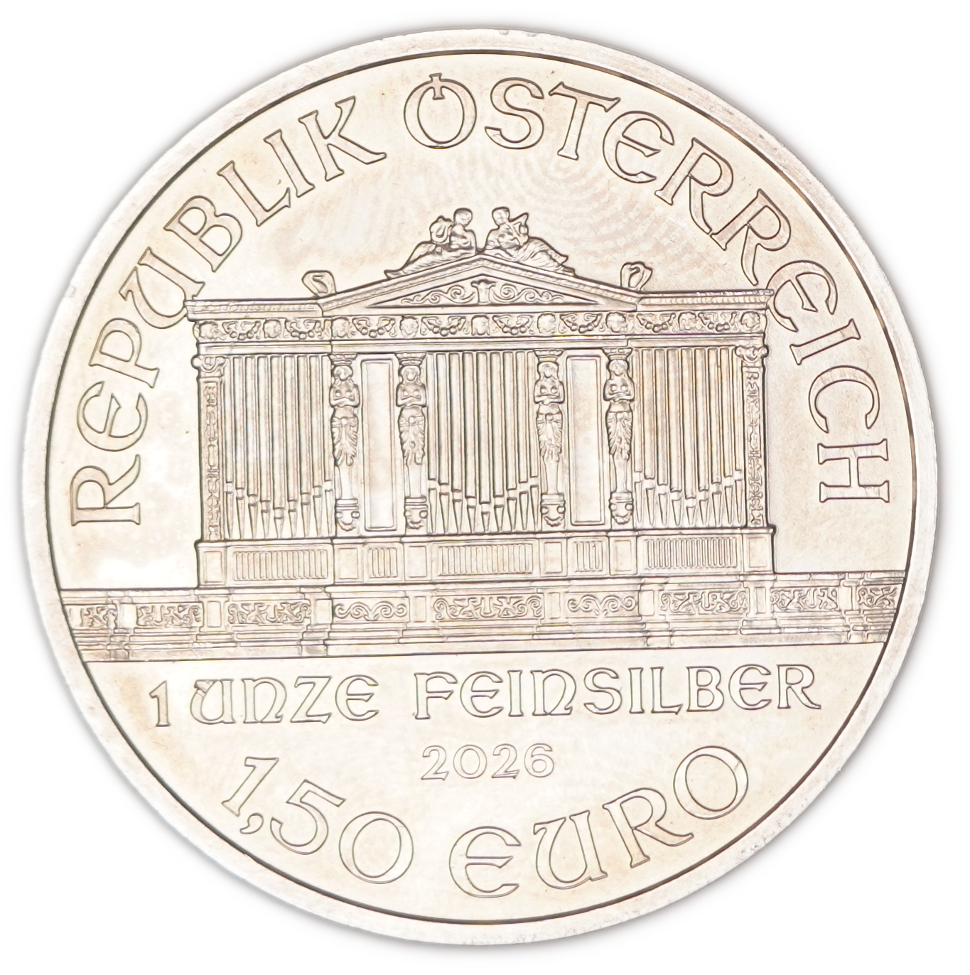 Austria - 1.50 Euro 2026 - Vienna Philharmonic - .999 Silver, 1 Troy Ounce (31.1 g)
