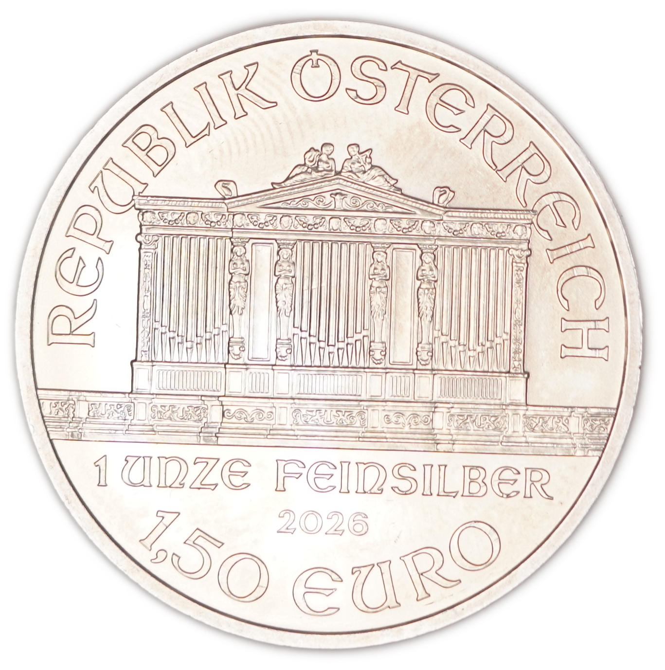 Austria - 1.50 Euro 2026 - Vienna Philharmonic - .999 Silver, 1 Troy Ounce (31.1 g)