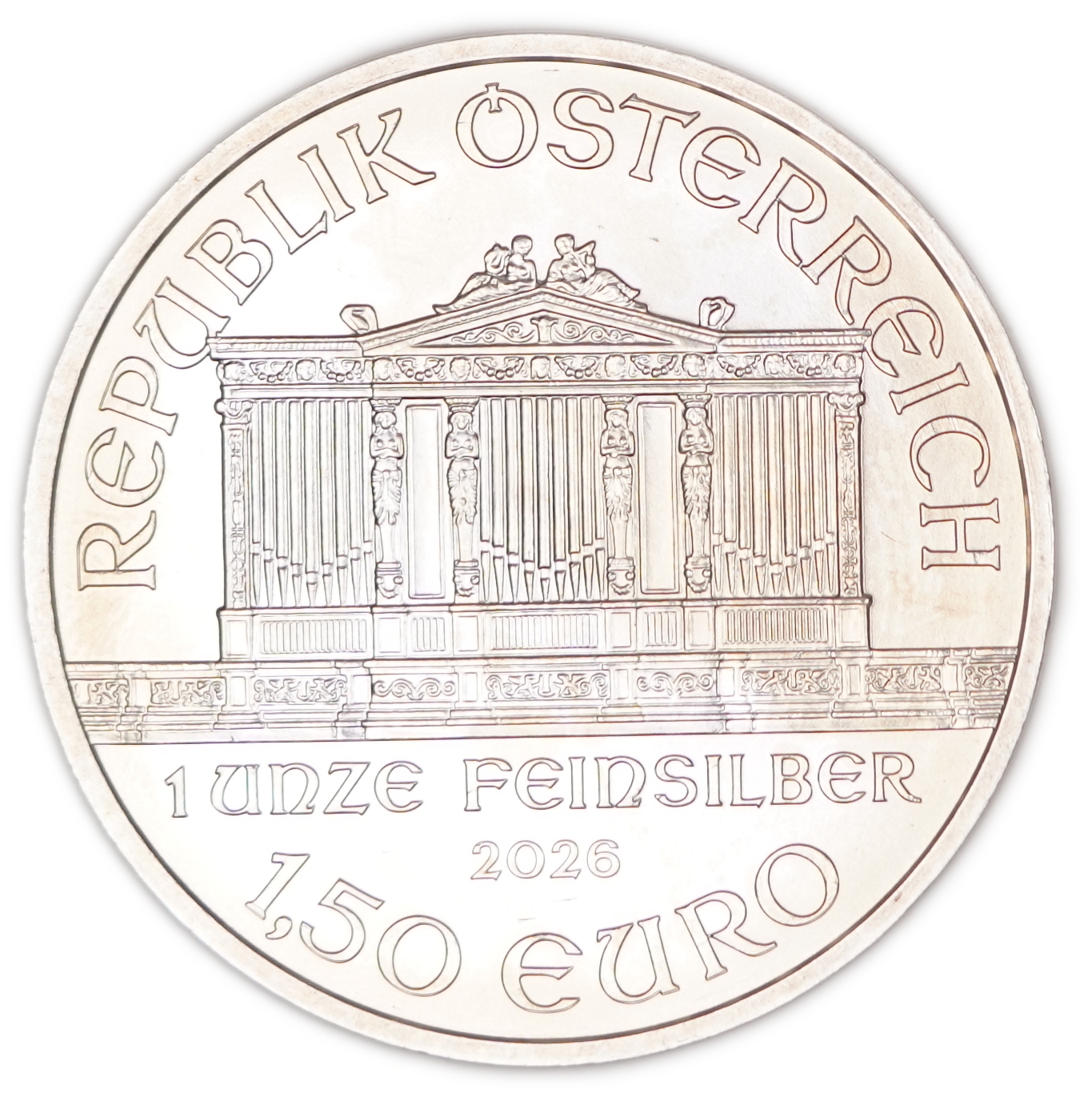 Austria - 1.50 Euro 2026 - Vienna Philharmonic - .999 Silver, 1 Troy Ounce (31.1 g)
