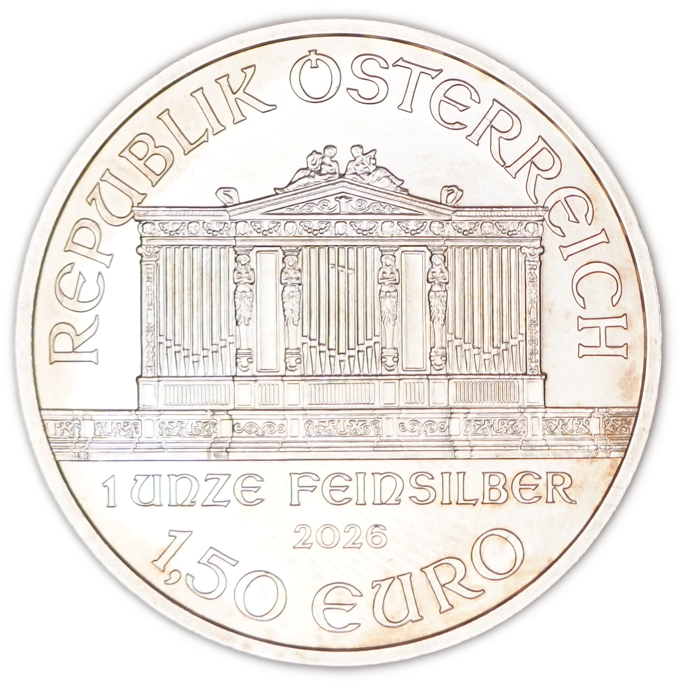 Austria - 1.50 Euro 2026 - Vienna Philharmonic - .999 Silver, 1 Troy Ounce (31.1 g)