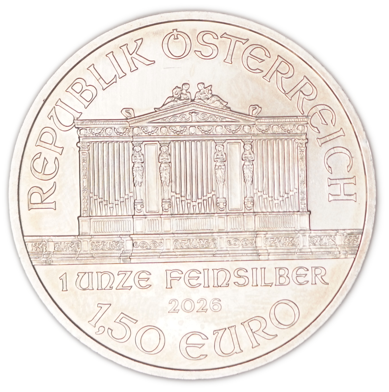 Austria - 1.50 Euro 2026 - Vienna Philharmonic - .999 Silver, 1 Troy Ounce (31.1 g)