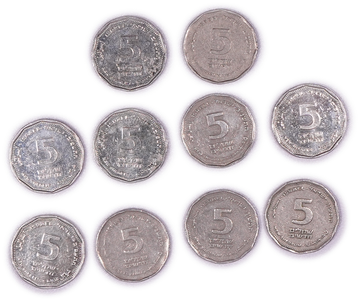 Israel - Lot of 43 Israeli Coins - 10 Agorot, 1/2, 1, 5 and 10 New Sheqalim, Including Portrait and Commemorative ... - 1 6