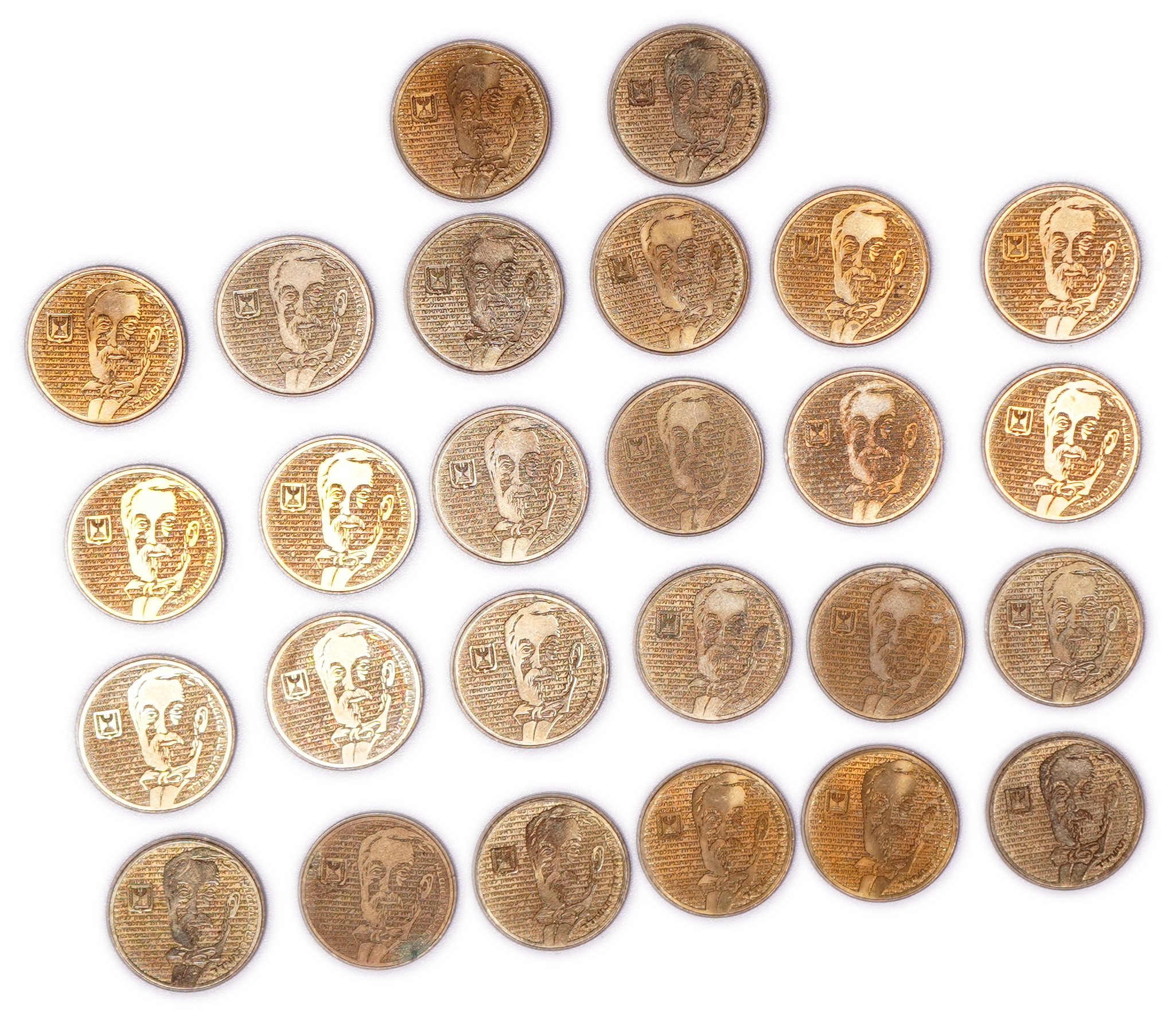 Israel - Lot of 43 Israeli Coins - 10 Agorot, 1/2, 1, 5 and 10 New Sheqalim, Including Portrait and Commemorative ... - 1 3