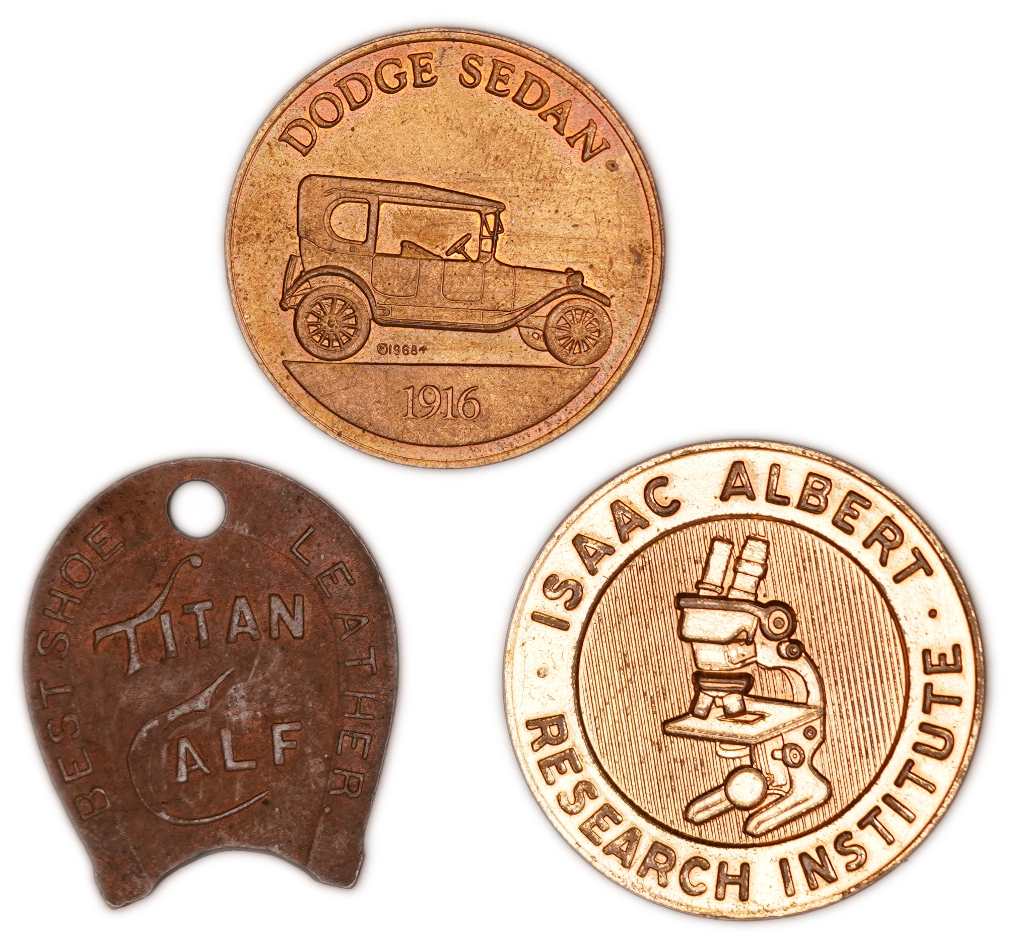Judaica / Zionism - USA - Lot of 3 Tokens and Medals - Isaac Albert Research Institute at the Jewish Chronic ... - 1 0