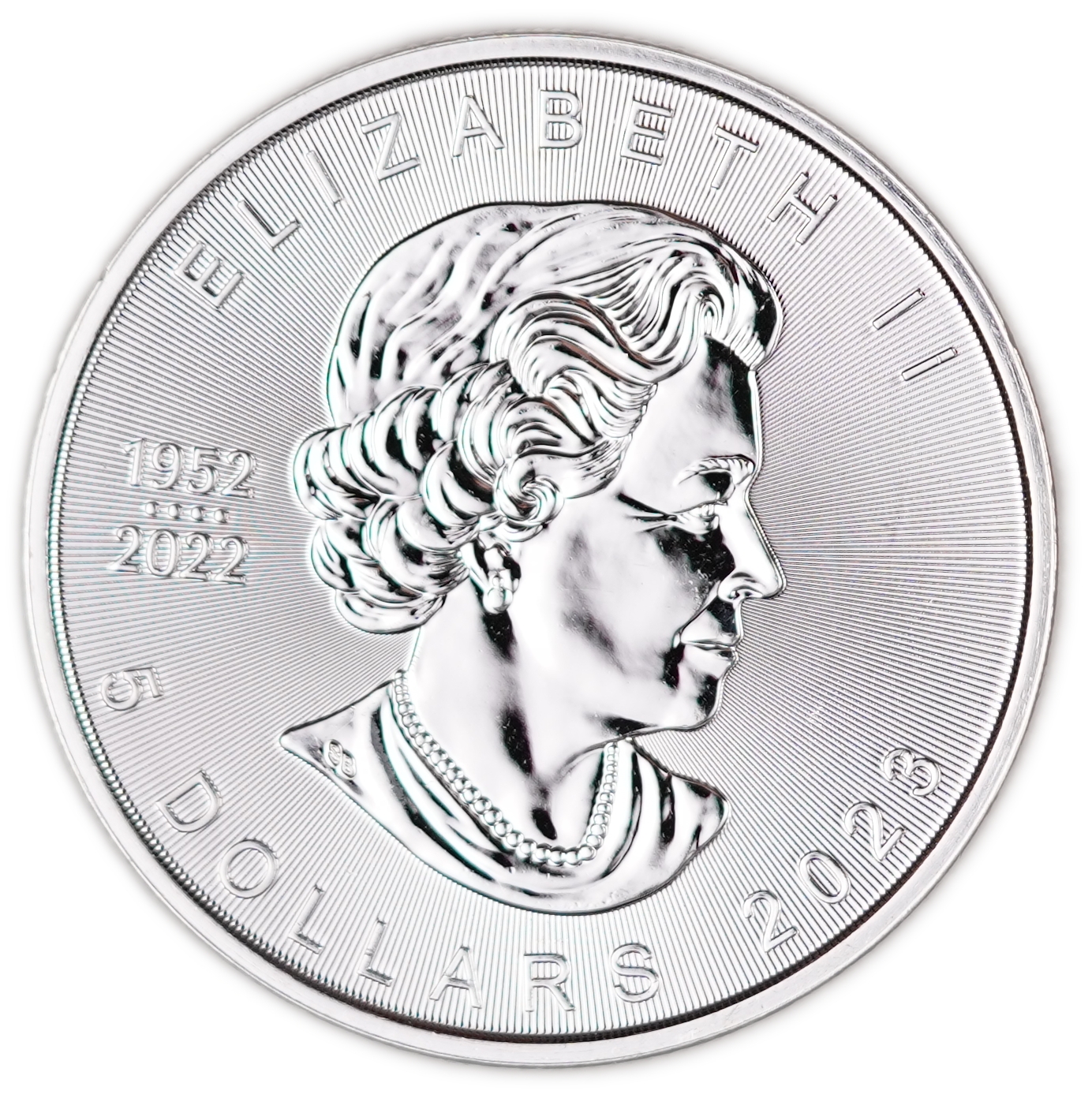 Canada - 5 Dollars 2023 - Silver Maple Leaf - Queen Elizabeth II Memorial 1952-2022 - .9999 Silver, 1 Troy Ounce ... - 1 1