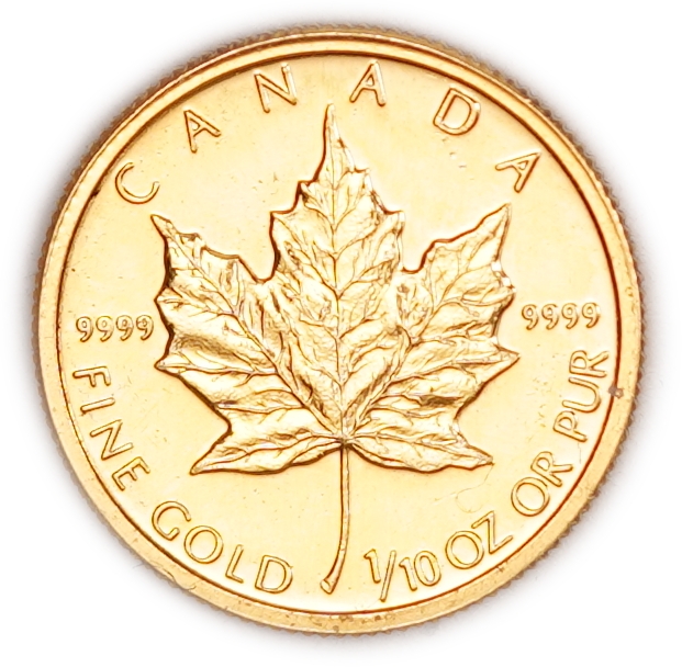 Canada - 5 Dollars 1993 - Gold Maple Leaf - .9999 Gold, 1/10 Troy Ounce - Approximately 3.11 g - KM# 188 - 1 1