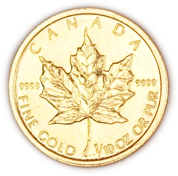 Canada - 5 Dollars 1993 - Gold Maple Leaf - .9999 Gold, 1/10 Troy Ounce - Approximately 3.11 g - KM# 188 - 1 1