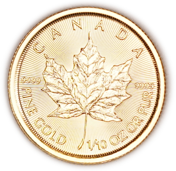 Canada - 5 Dollars 2025 - Gold Maple Leaf - King Charles III - .9999 Gold, 1/10 Troy Ounce - Approximately 3.11 g - 1 1