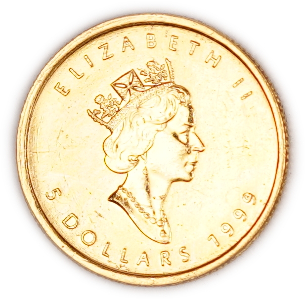 Canada - 5 Dollars 1999 - Gold Maple Leaf - 20th Anniversary Privy Mark - .9999 Gold, 1/10 Troy Ounce - ...
