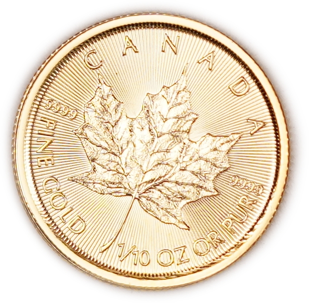 Canada - 5 Dollars 2025 - Gold Maple Leaf - King Charles III - .9999 Gold, 1/10 Troy Ounce - Approximately 3.11 g - 1 1