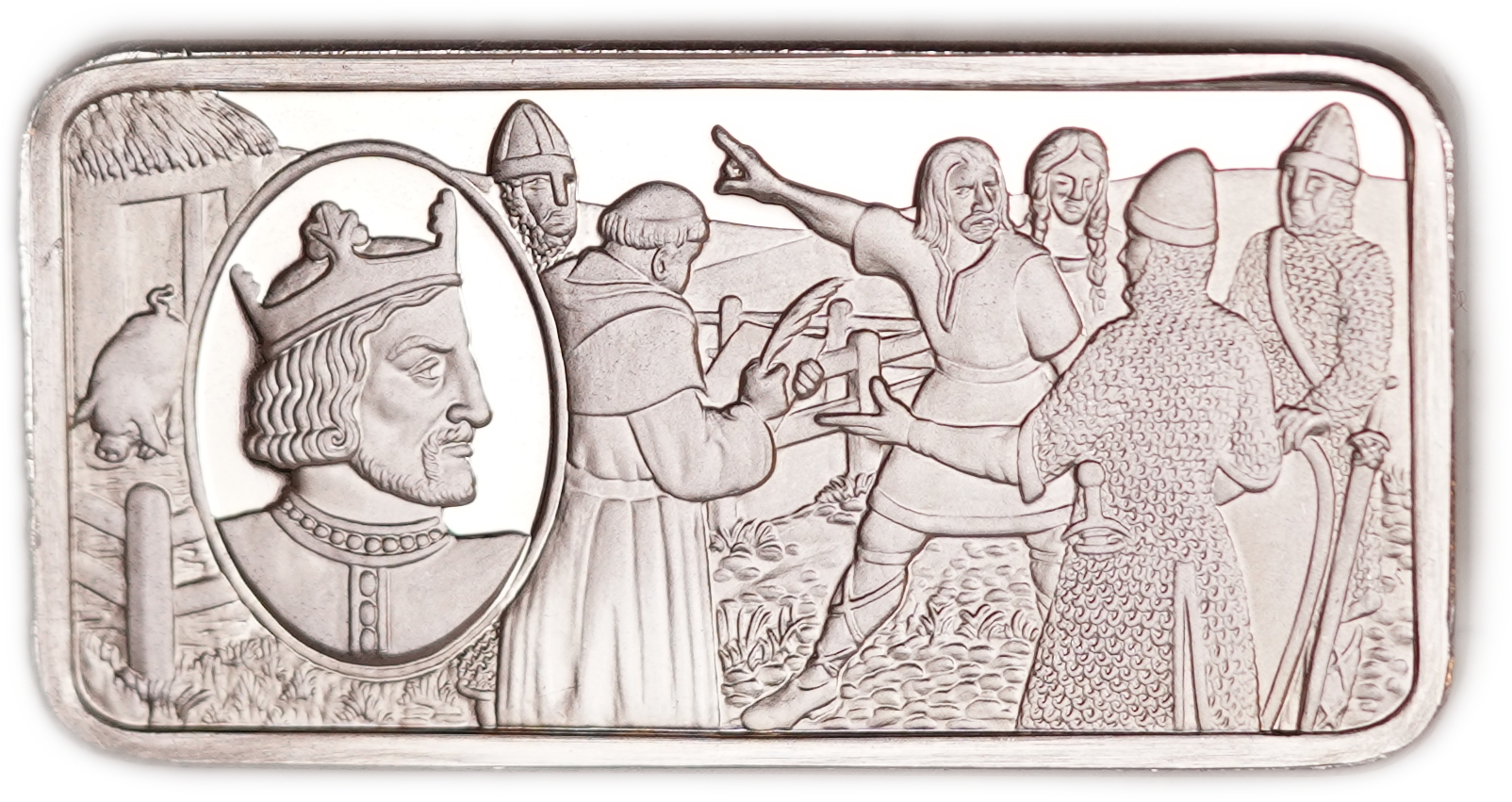 Great Britain - Sterling Silver Ingot “William the Conqueror - The Compilation of the Domesday Book” - 1,000 Years ... - 1 0