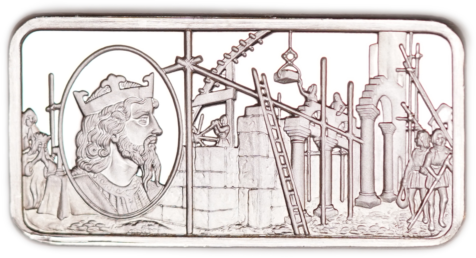 Great Britain - Sterling Silver Ingot “Edward the Confessor - The Building of the Original Westminster Abbey” - 1 ... - 1 0