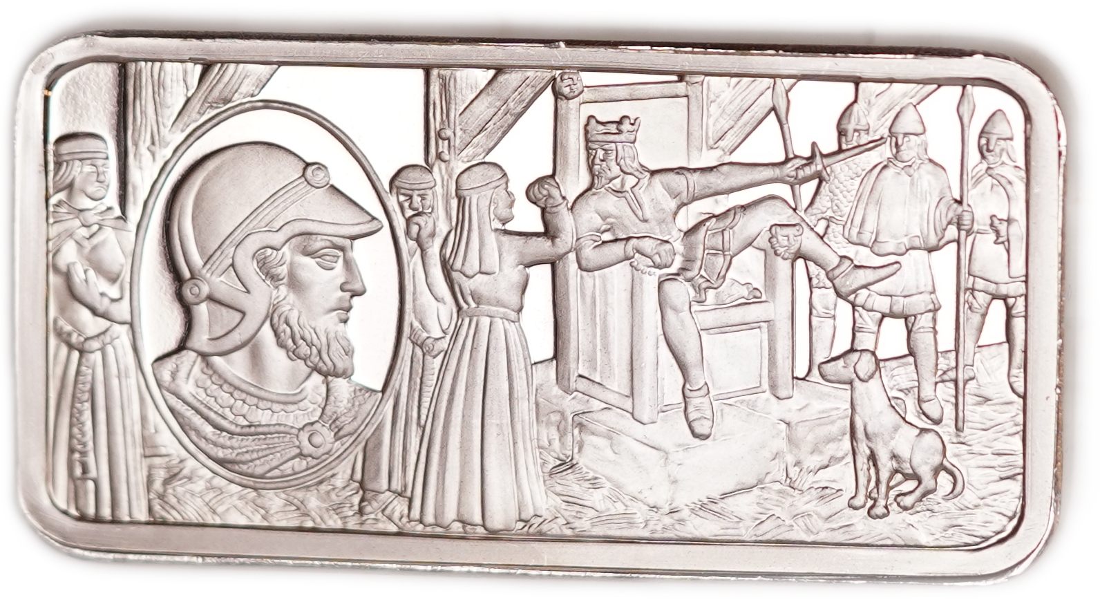 Great Britain - Sterling Silver Ingot “Harold Harefoot - The Banishment of Emma” - 1,000 Years of British Monarchy ...