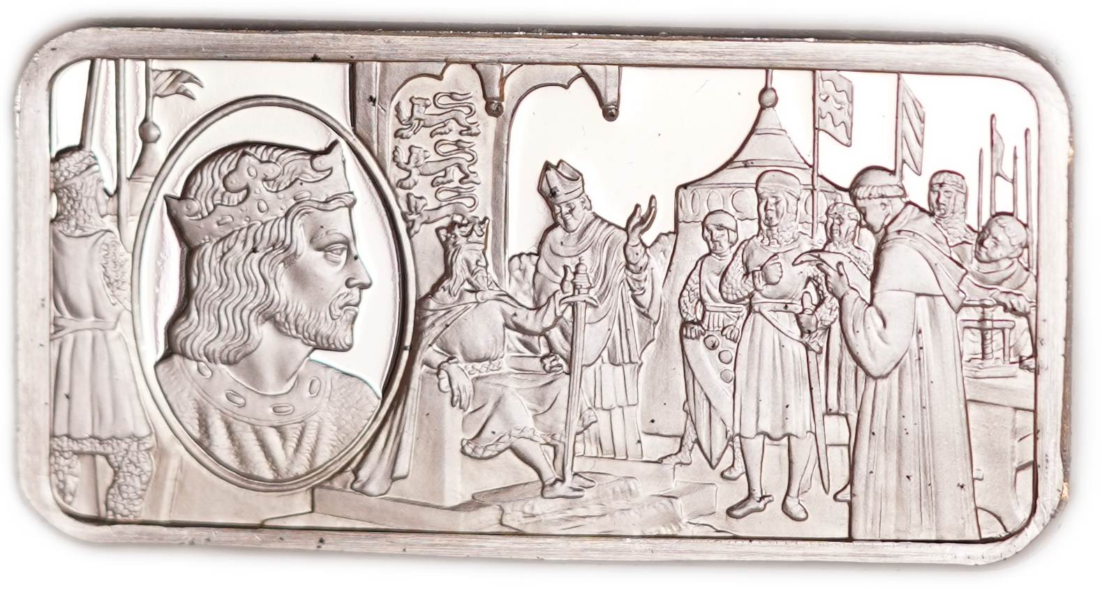 Great Britain - Sterling Silver Ingot “John - The Sealing of Magna Carta at Runnymede” - 1,000 Years of British ... - 1 0