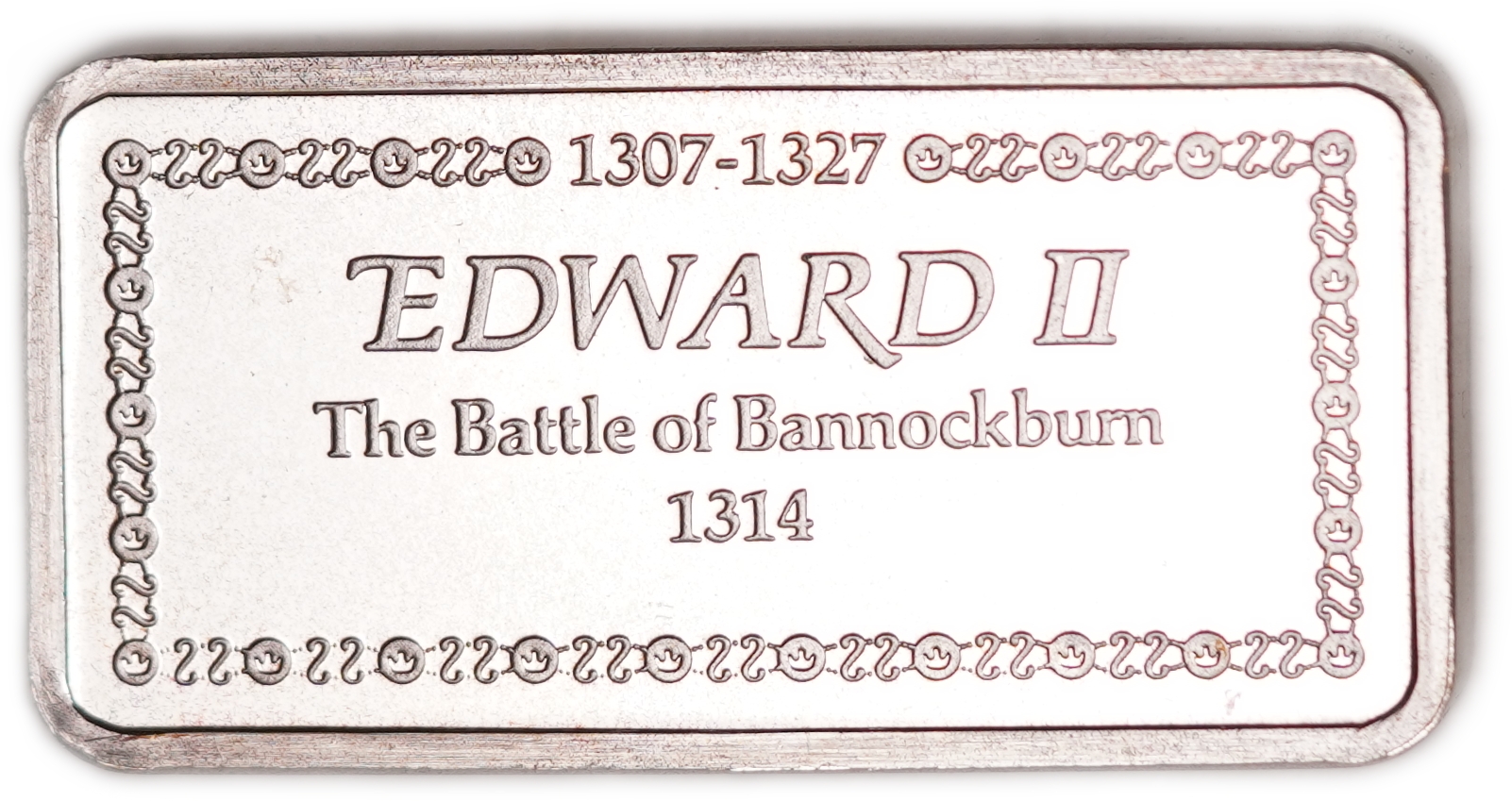 Great Britain - Sterling Silver Ingot “Edward II - The Battle of Bannockburn 1314” - 1,000 Years of British ... - 1 1