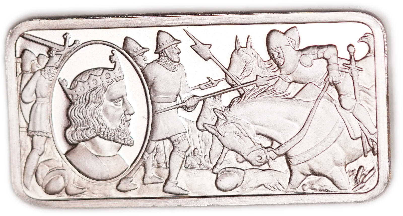 Great Britain - Sterling Silver Ingot “Edward II - The Battle of Bannockburn 1314” - 1,000 Years of British ... - 1 0