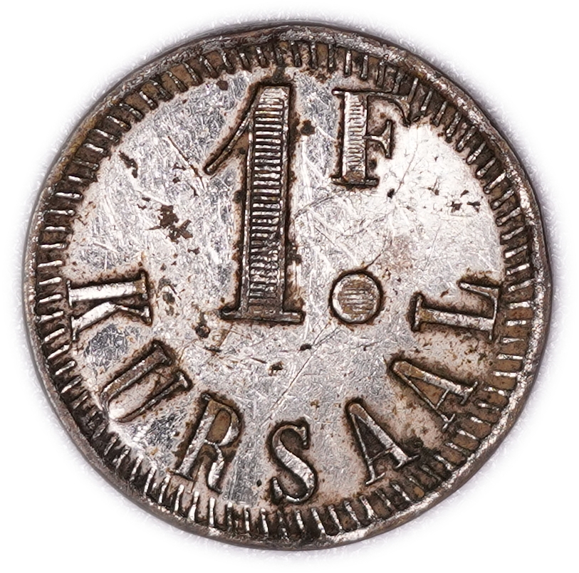 Paklestine? / Lebanon? - "KURSAAL" Casino/Hotel 1 Franc Token - Early 20th Century - Silver-Colored Metal - 23 mm - 1 1